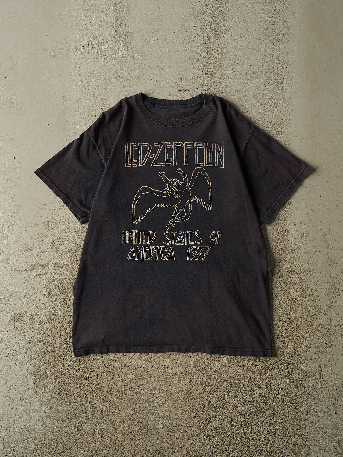 Vintage Y2K Faded Black Led Zeppelin Tee (L)