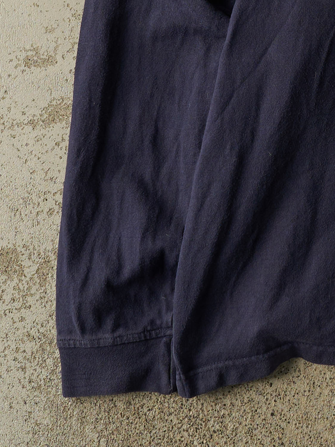 Vintage Y2K Navy Blue Izod Quarter Button Rugby Long Sleeve (L)