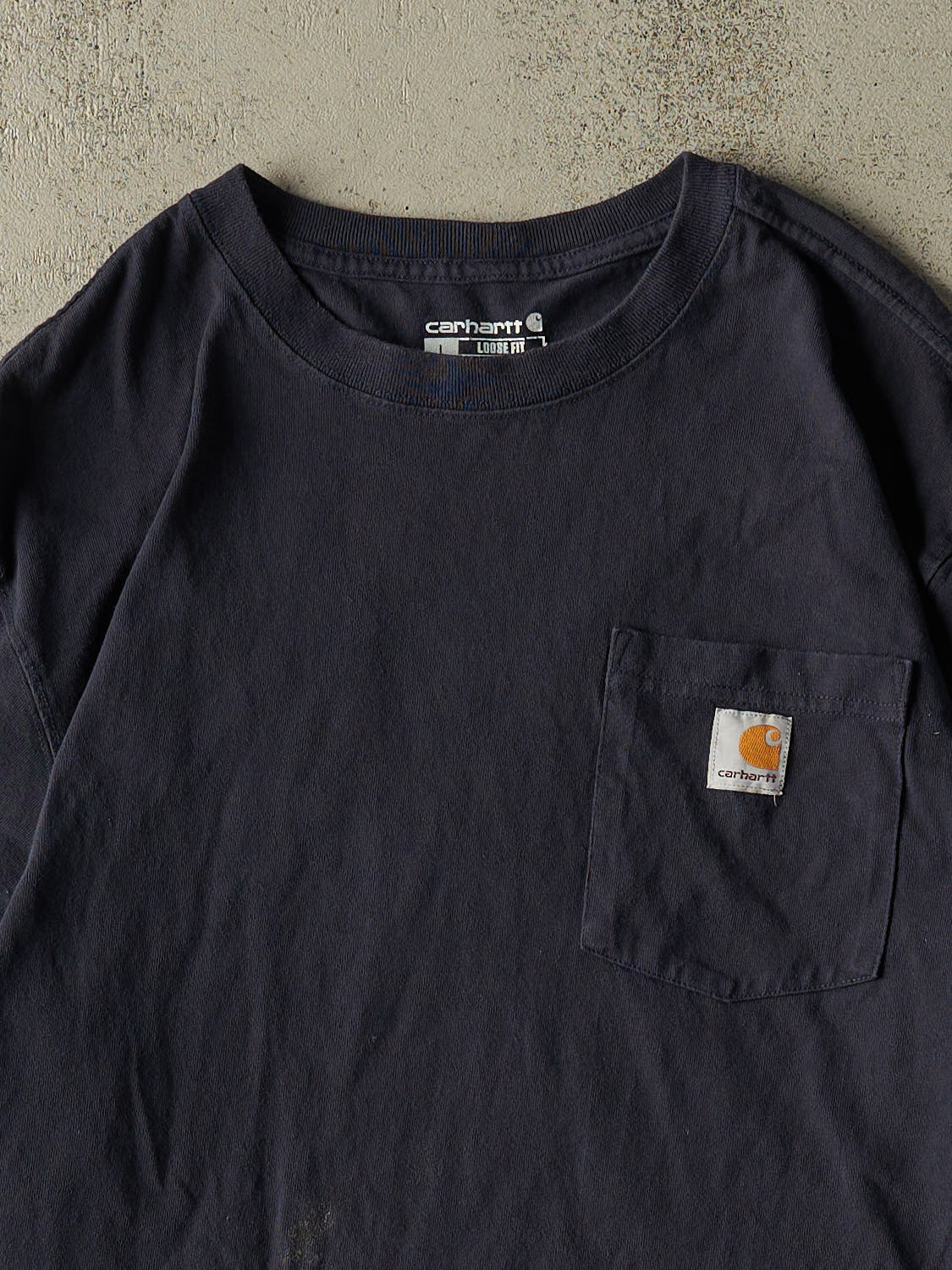Vintage Y2K Navy Blue Carhartt Pocket Tee (XL/XXL)