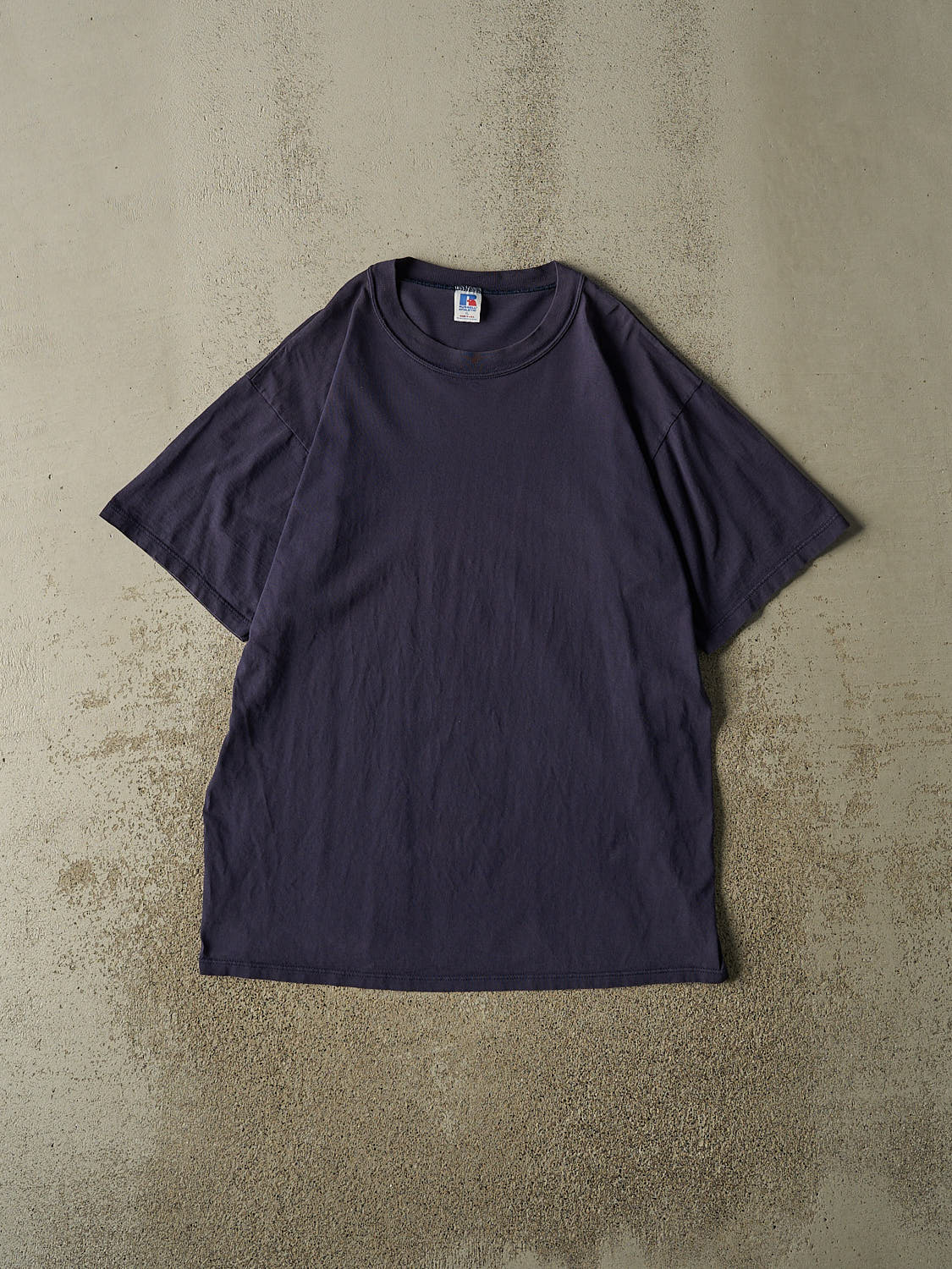 Vintage 90s Navy Blue Russell Athletic Blank Tee (L/XL)