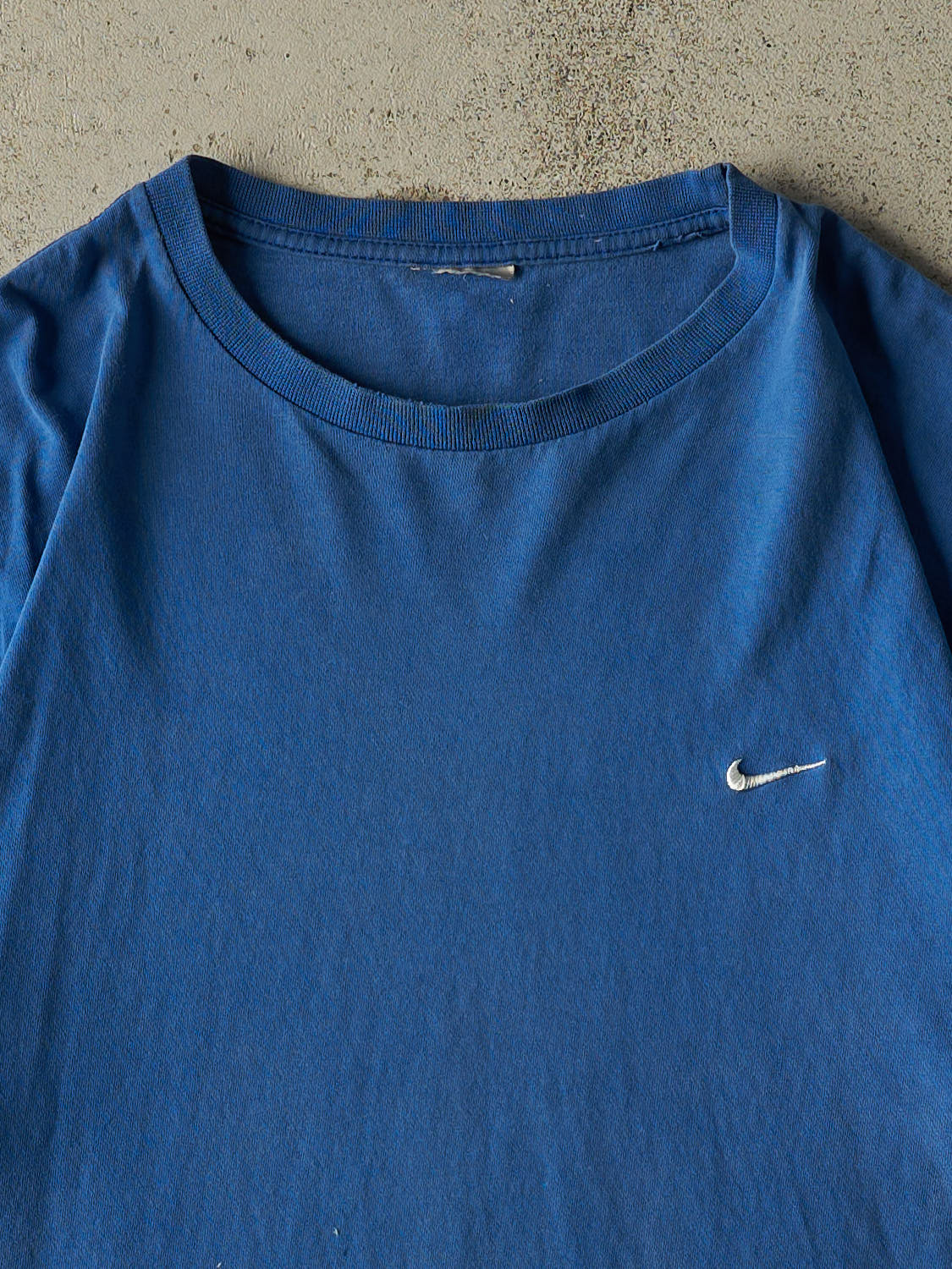 Vintage Y2K Blue Nike Embroidered Logo Tee (XL)