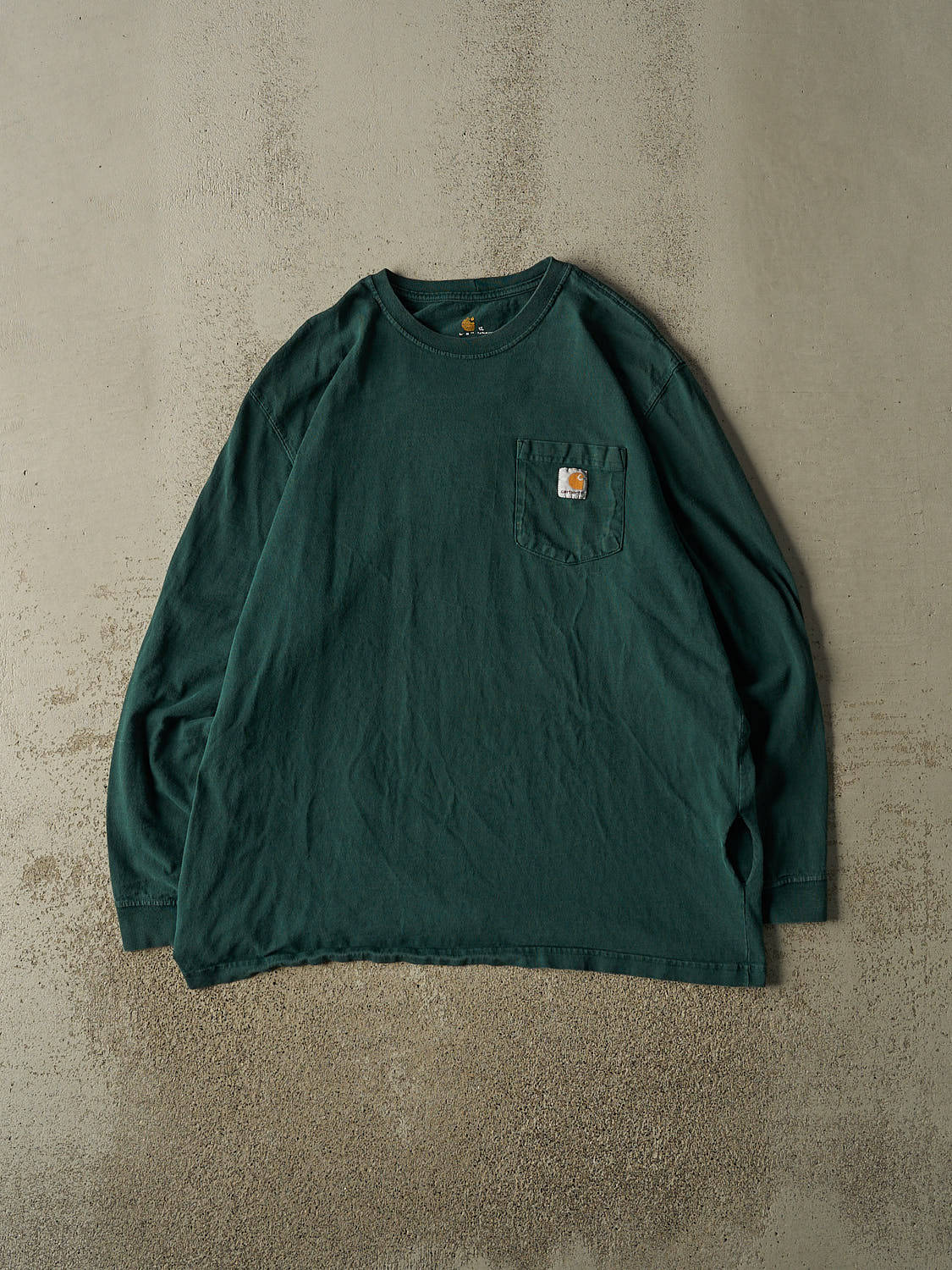 Vintage Y2K Green Carhartt Pocket Long Sleeve (XL/XXL)