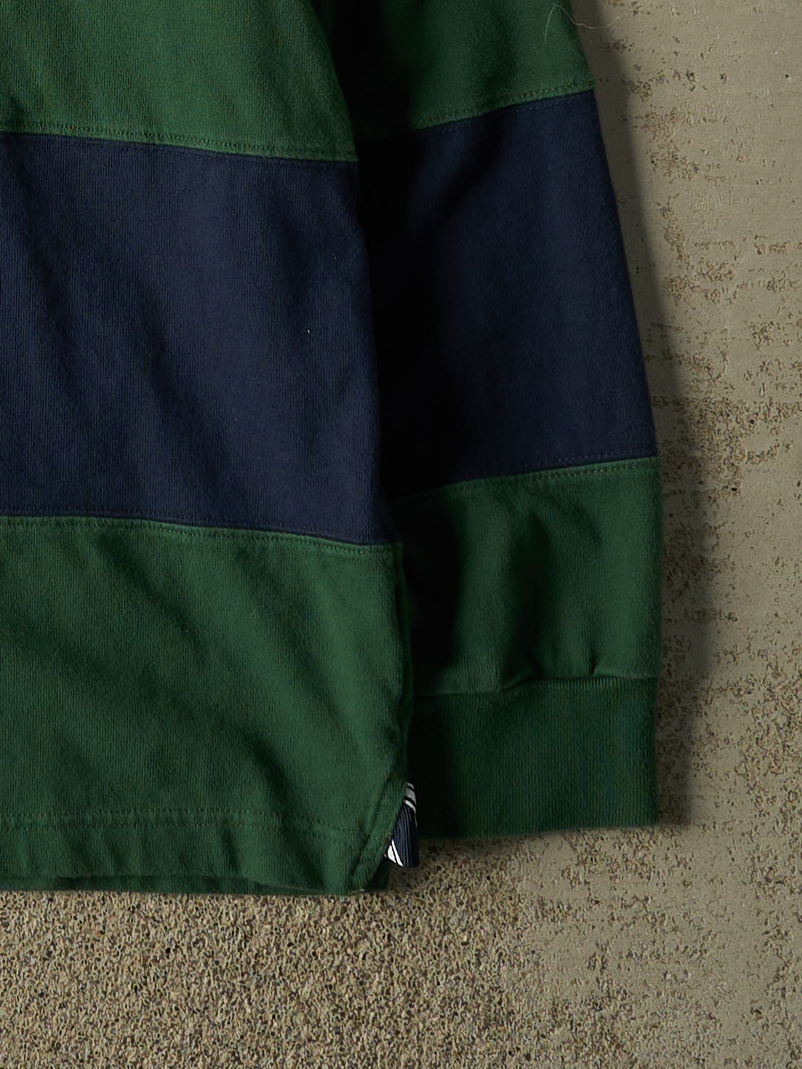 Vintage Y2K Green Tommy Hilfiger Quarter Button Rugby Long Sleeve (XL)