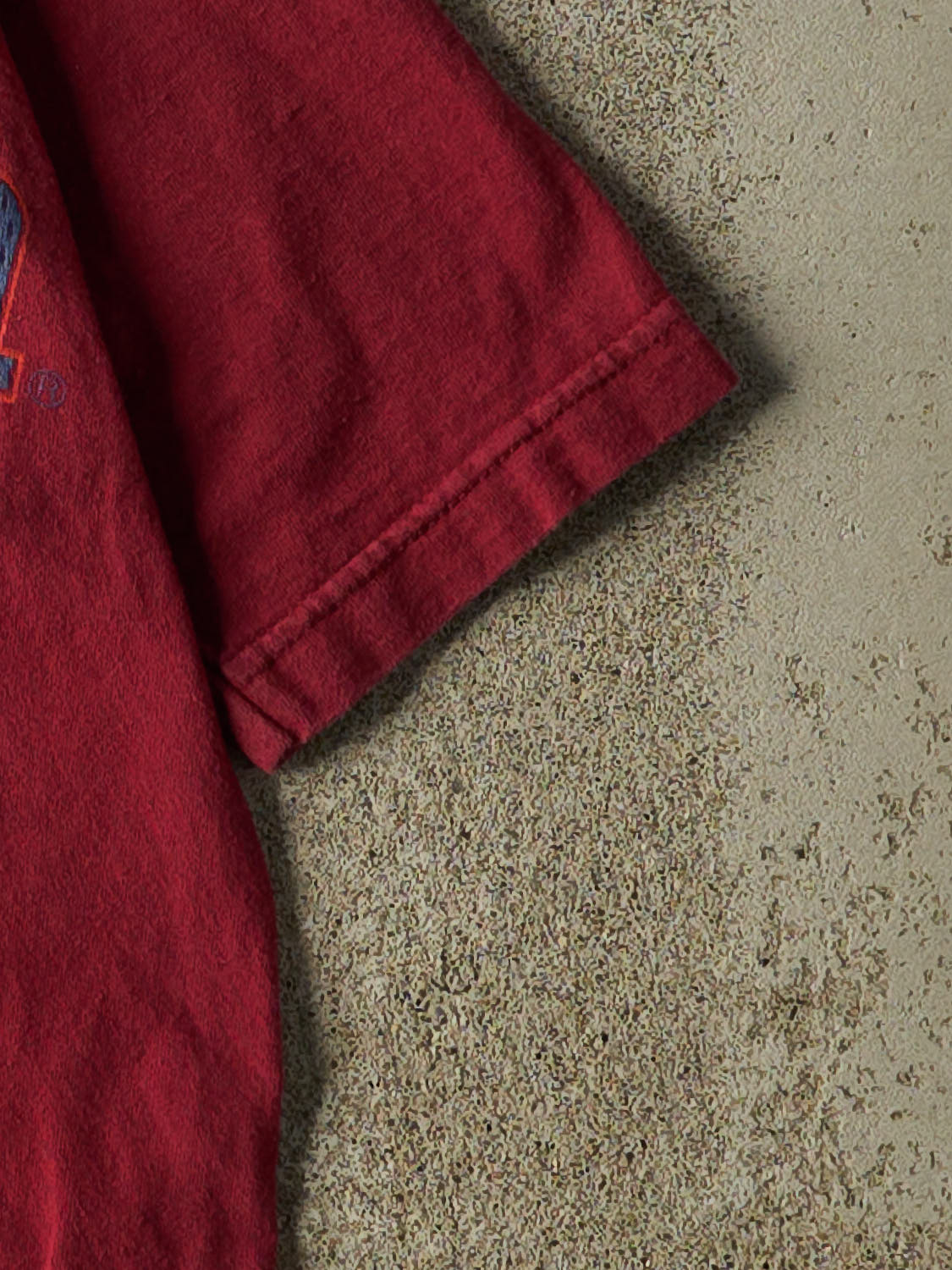 Vintage 90s Burgundy Wilson Logo Tee (XS)