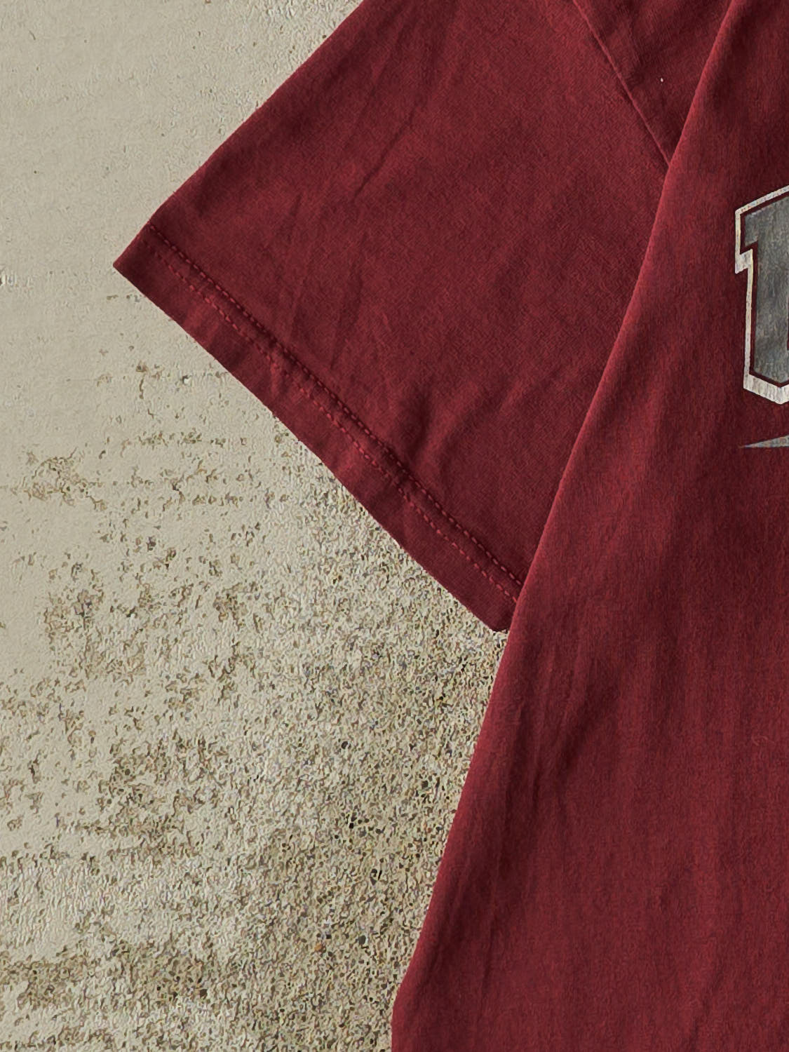 Vintage Y2K Burgundy Russell Athletic Union Baseball Tee (S/M)