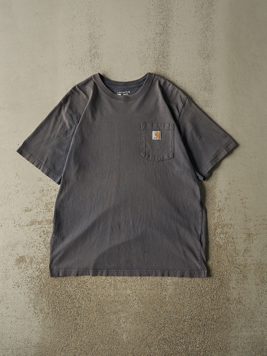 Vintage Y2K Charcoal Grey Carhartt Pocket Tee (L/XL)