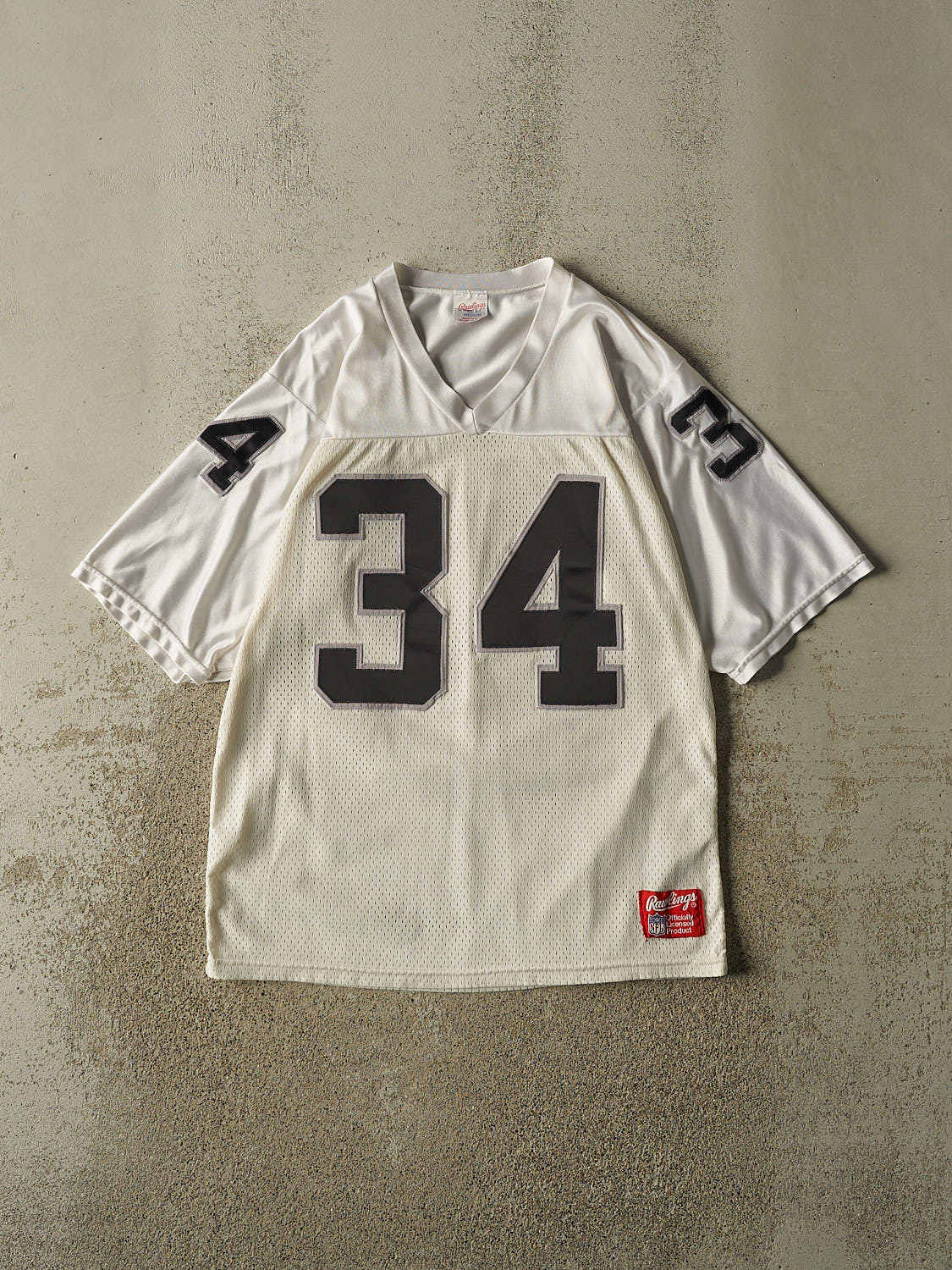 Vintage 90s White Los Angeles Raiders #34 Bo Jackson Football Jersey (M/L)
