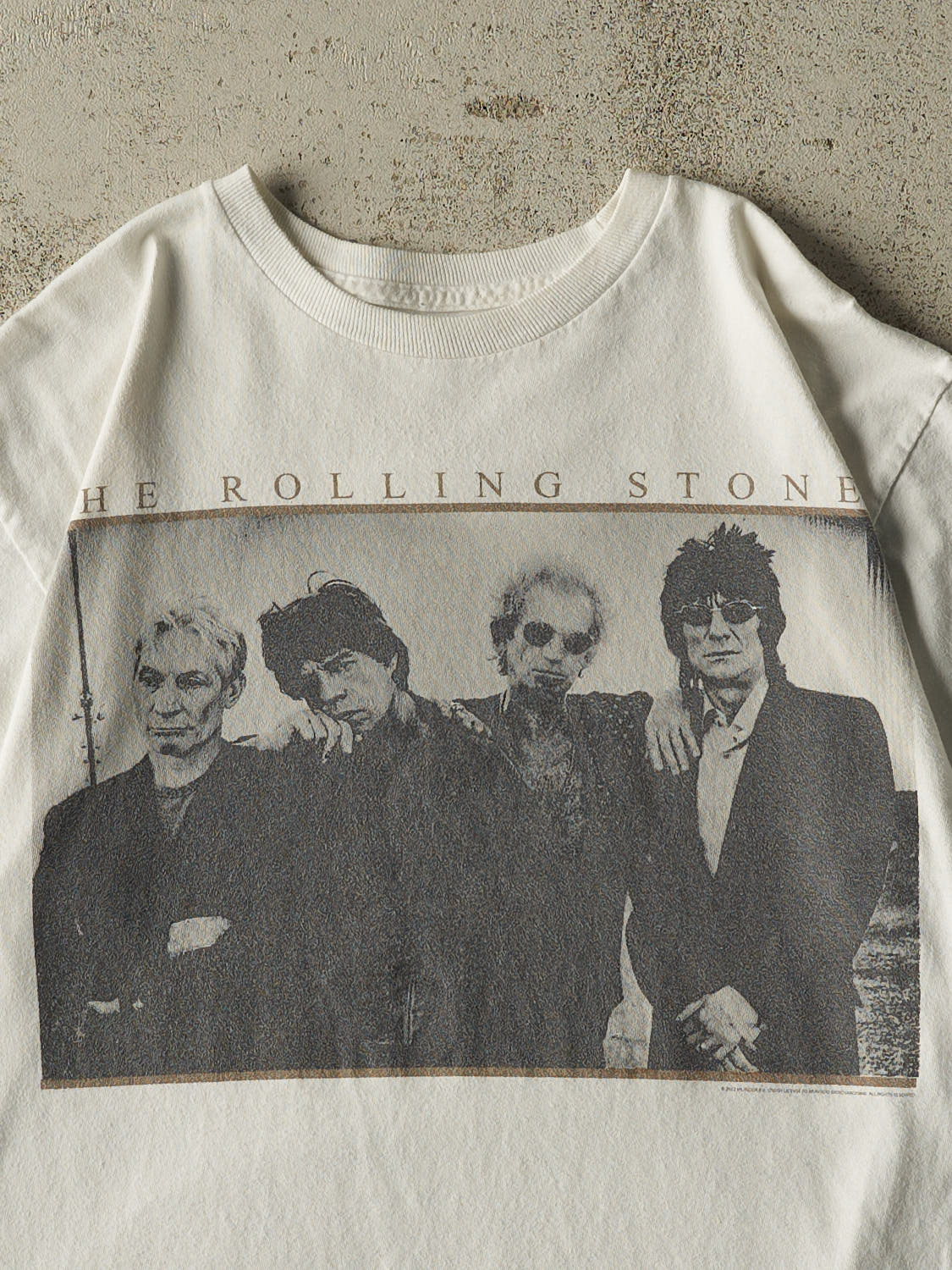 Vintage 12' White The Rolling Stones Tee (S/M)