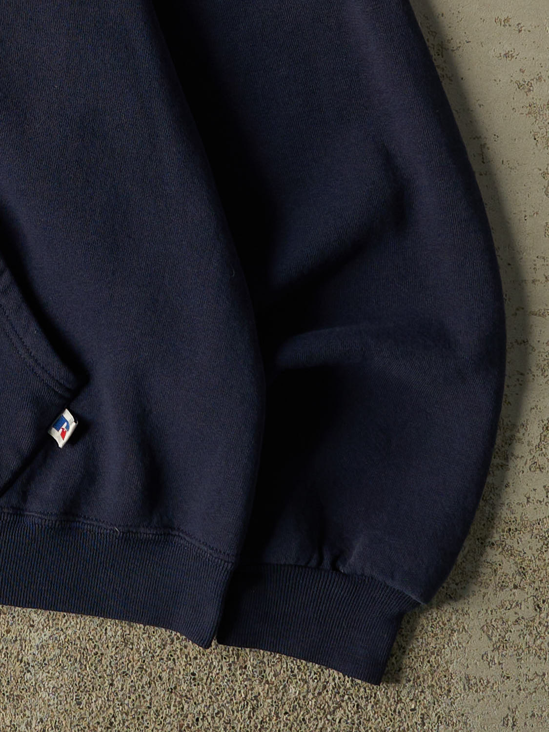 Vintage 90s Navy Blue Russell Athletic Blank Hoodie (S/M)