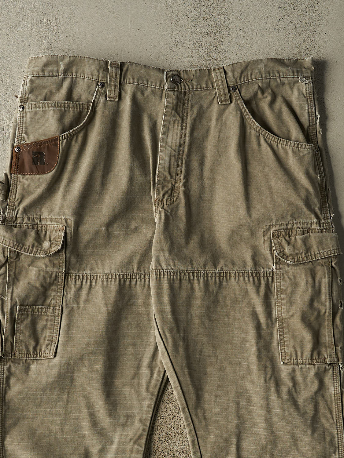 Vintage 90s Beige Wrangler Riggs Double Knee Cargo Pants (38x30)