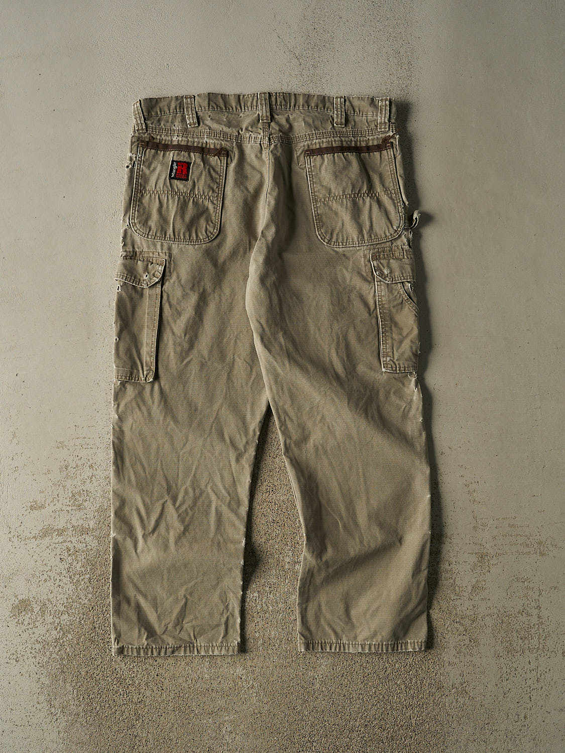 Vintage 90s Beige Wrangler Riggs Double Knee Cargo Pants (38x30)