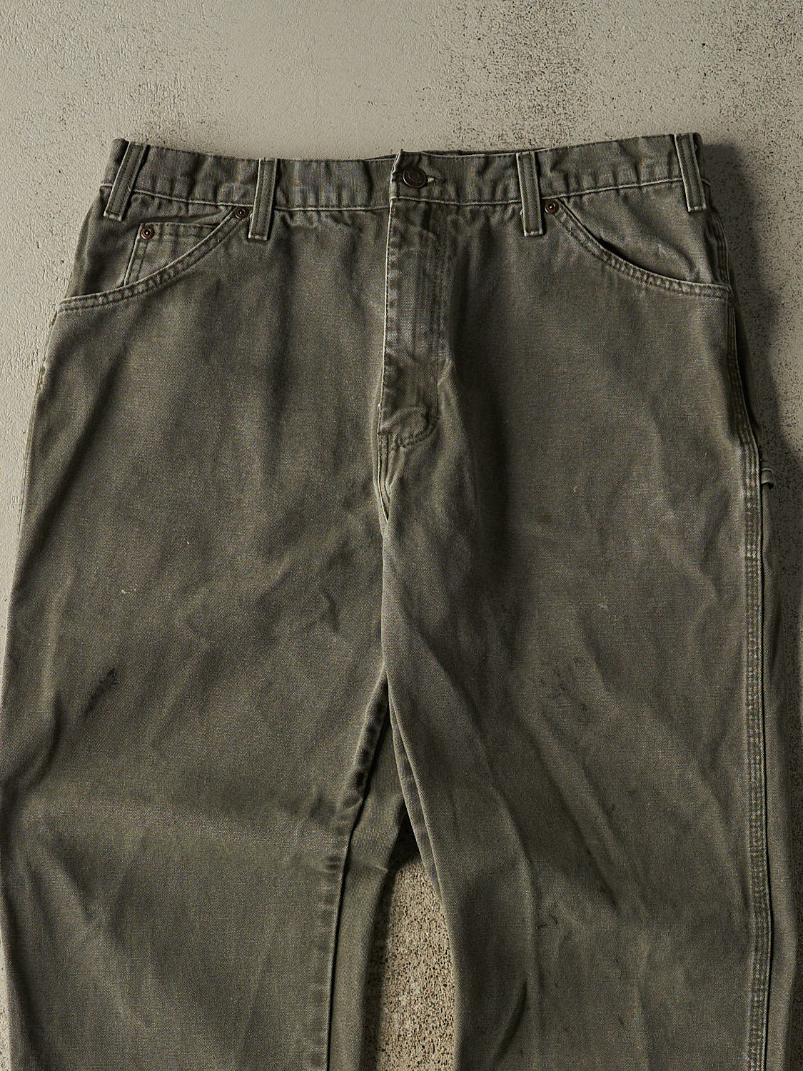 Vintage 90s Faded Green Dickies Carpenter Pants (34x29.5)