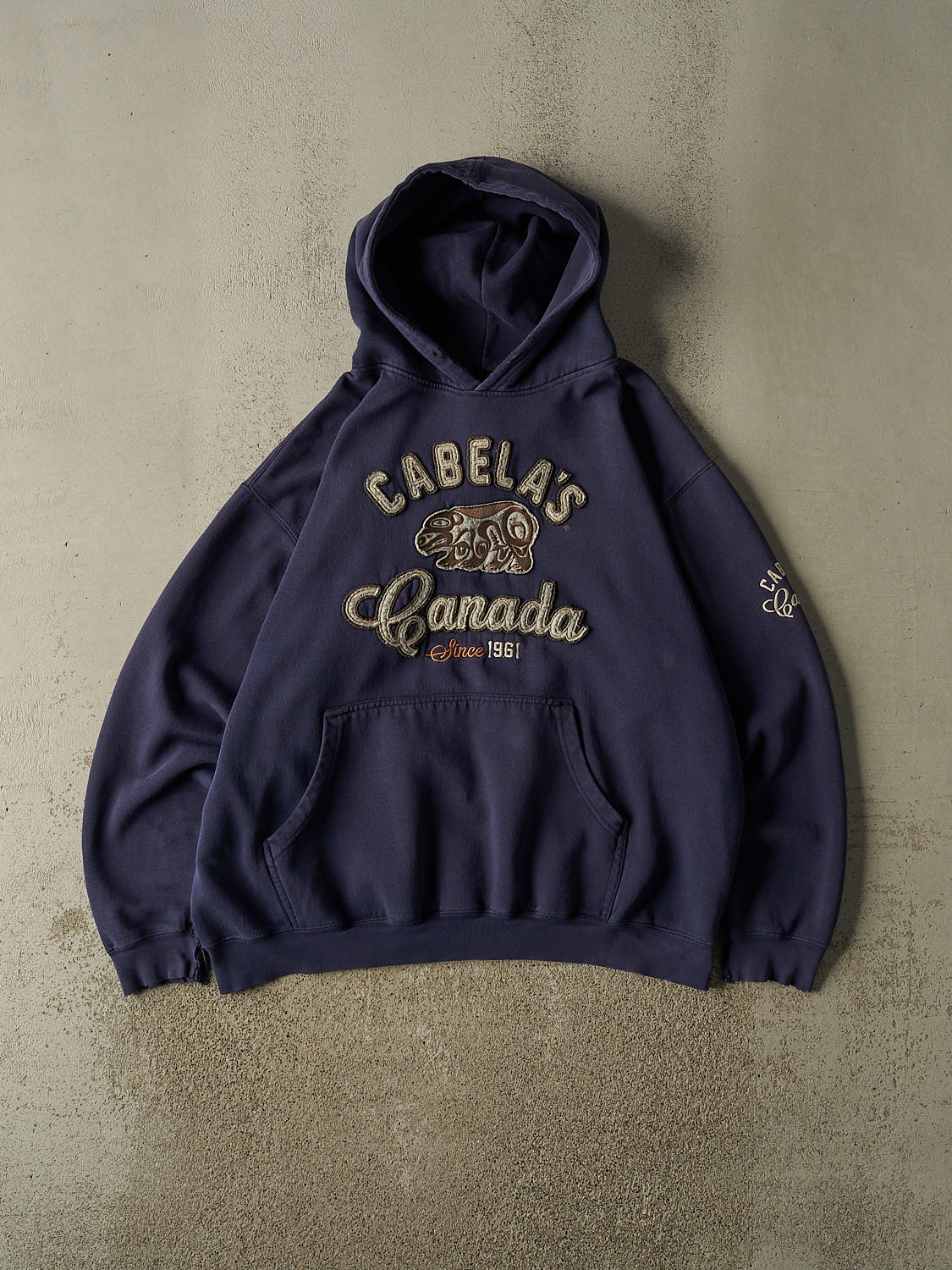 Vintage Y2K Navy Blue Cabela's Embroidered Hoodie (XL/XXL)