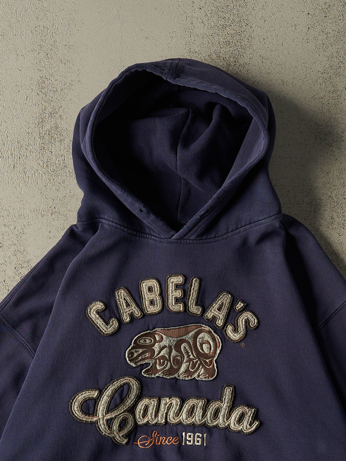 Vintage Y2K Navy Blue Cabela's Embroidered Hoodie (XL/XXL)