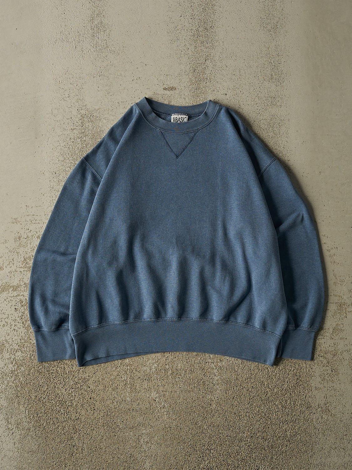 Vintage 90s Slate Blue Blank Crewneck (S/M)