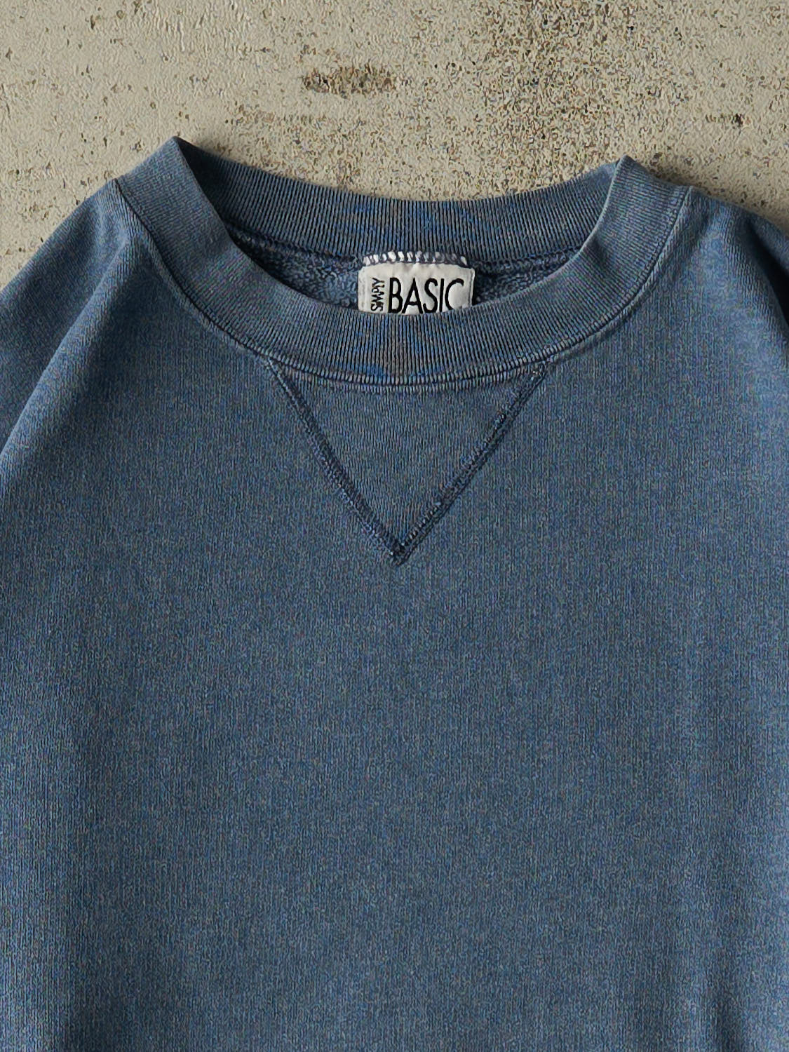 Vintage 90s Slate Blue Blank Crewneck (S/M)