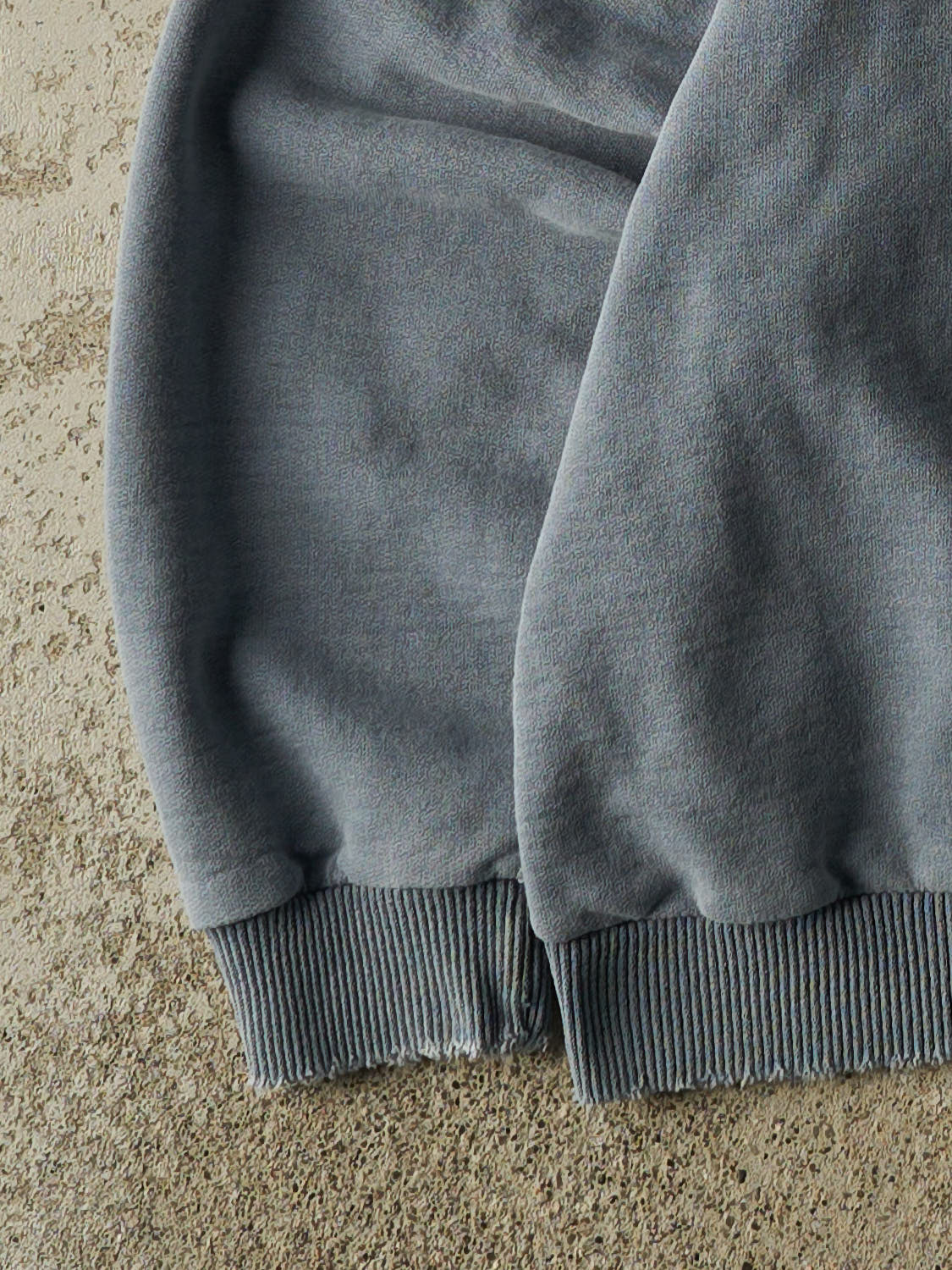 Vintage 90s Washed Blue Quarter Button Blank Sweater (XL)
