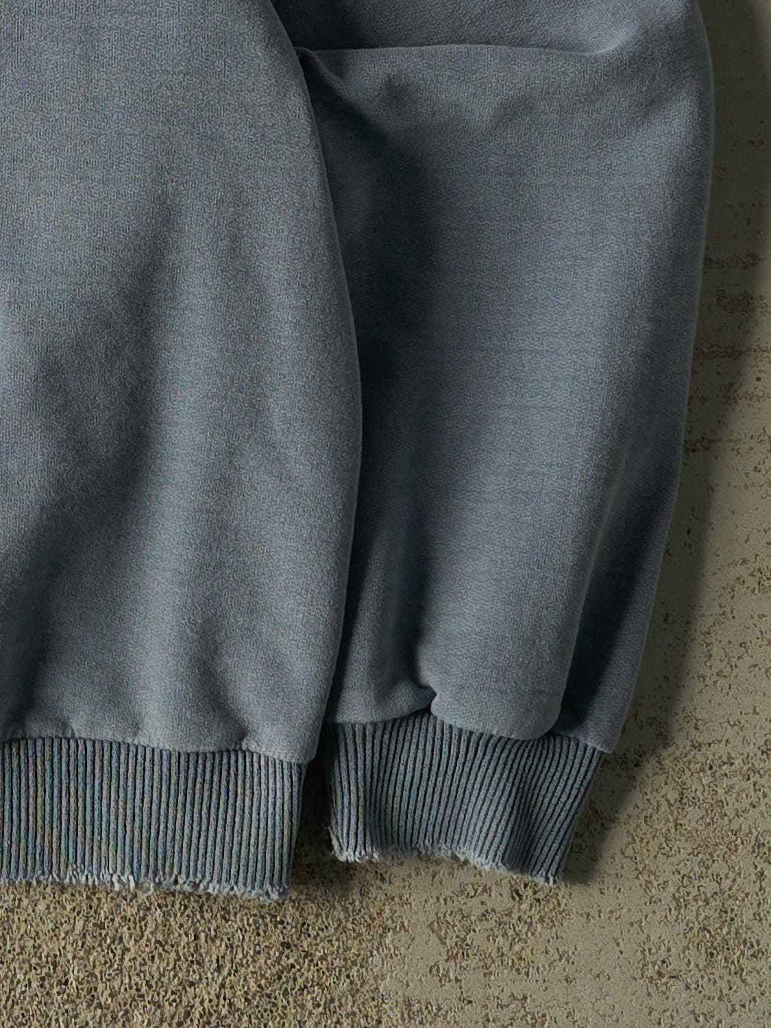 Vintage 90s Washed Blue Quarter Button Blank Sweater (XL)