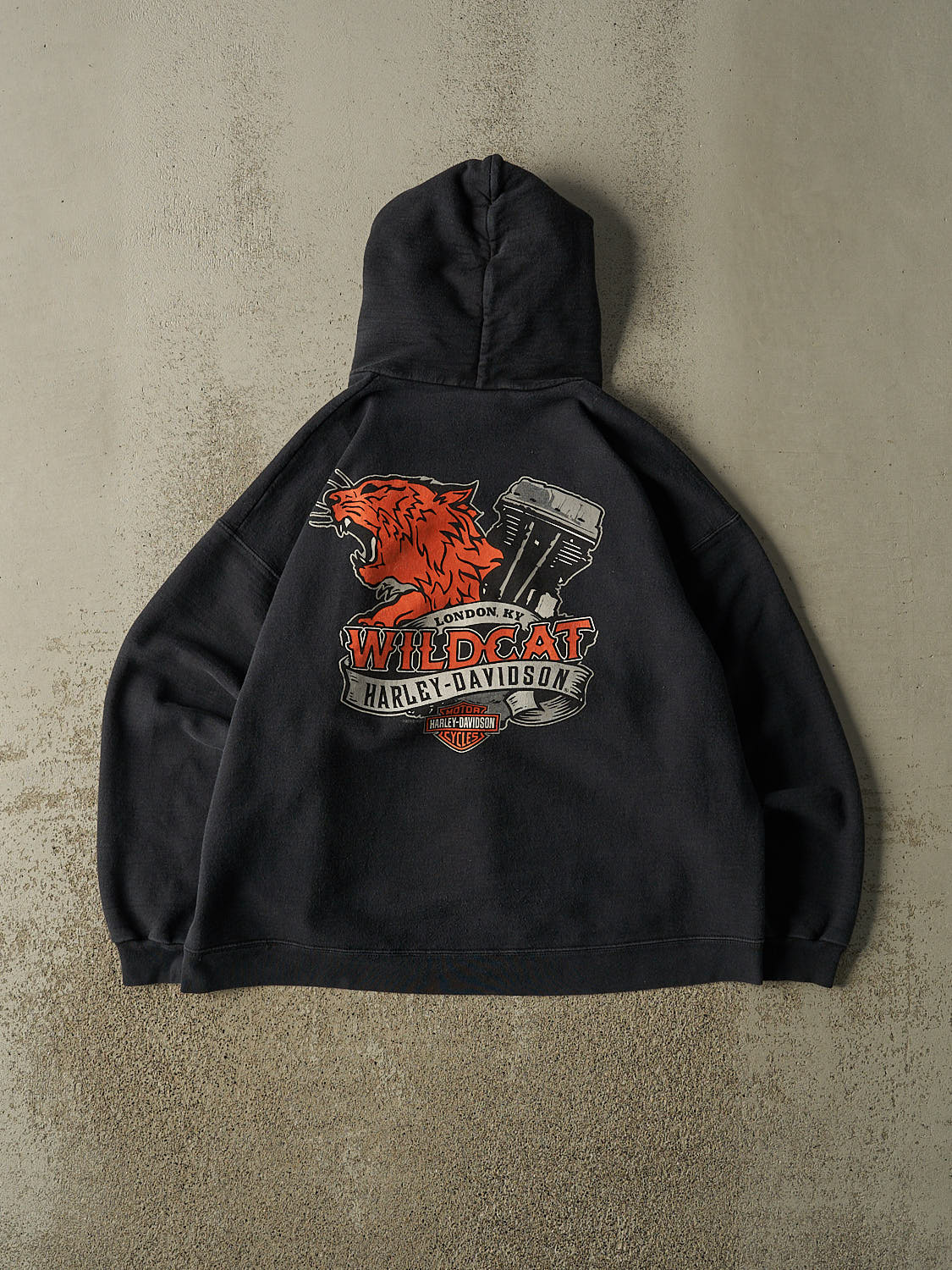Vintage 11' Faded Black Harley Davidson London KY Hoodie (M/L)