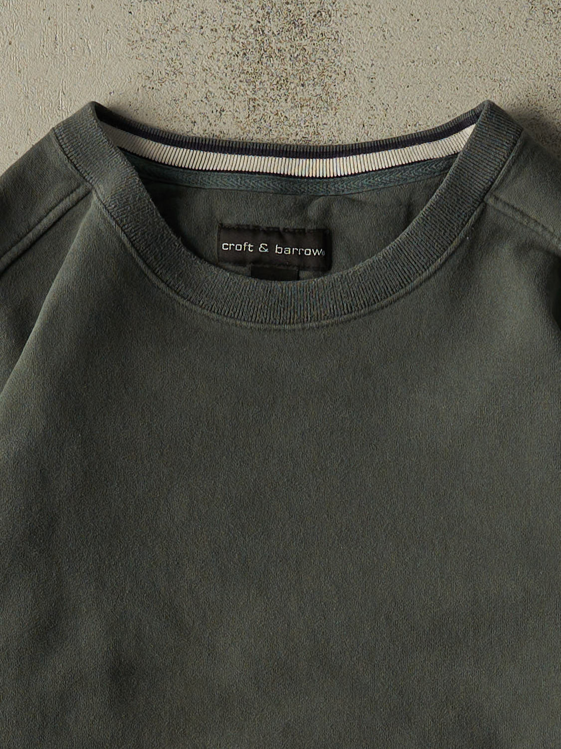 Vintage Y2K Washed Green Blank Crewneck (XXL)