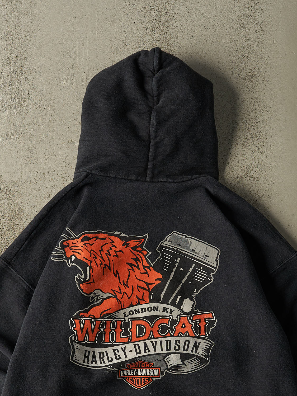 Vintage 11' Faded Black Harley Davidson London KY Hoodie (M/L)