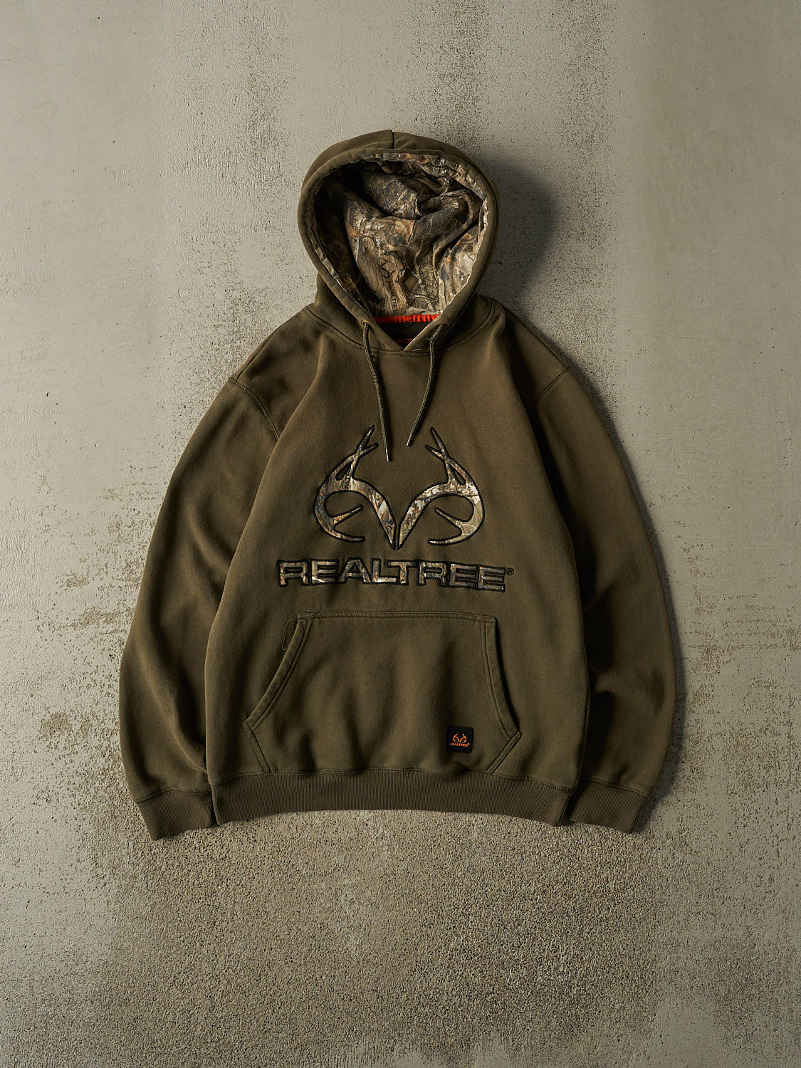 Vintage Y2K Green Realtree Logo Hoodie (S/M)