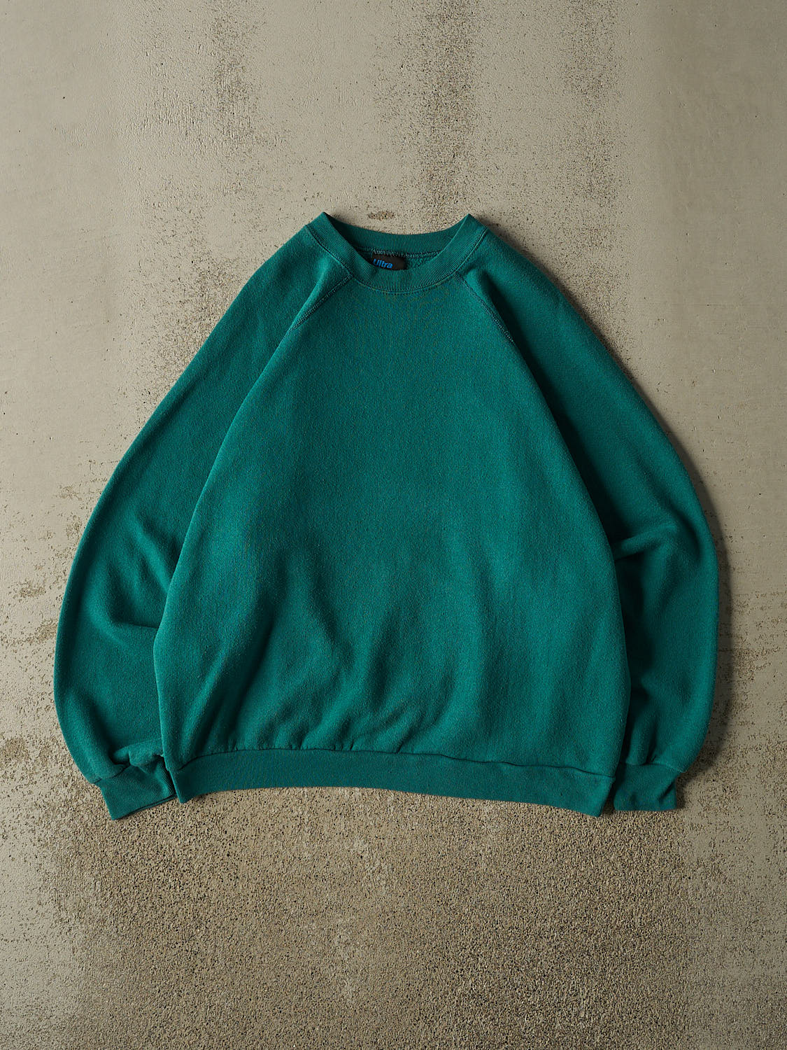 Vintage 80s Teal Blank Crewneck (L/XL)