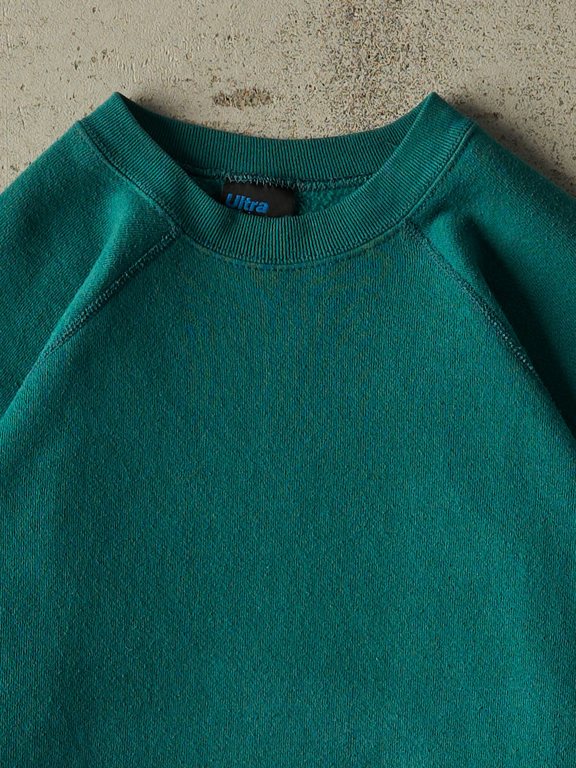 Vintage 80s Teal Blank Crewneck (L/XL)