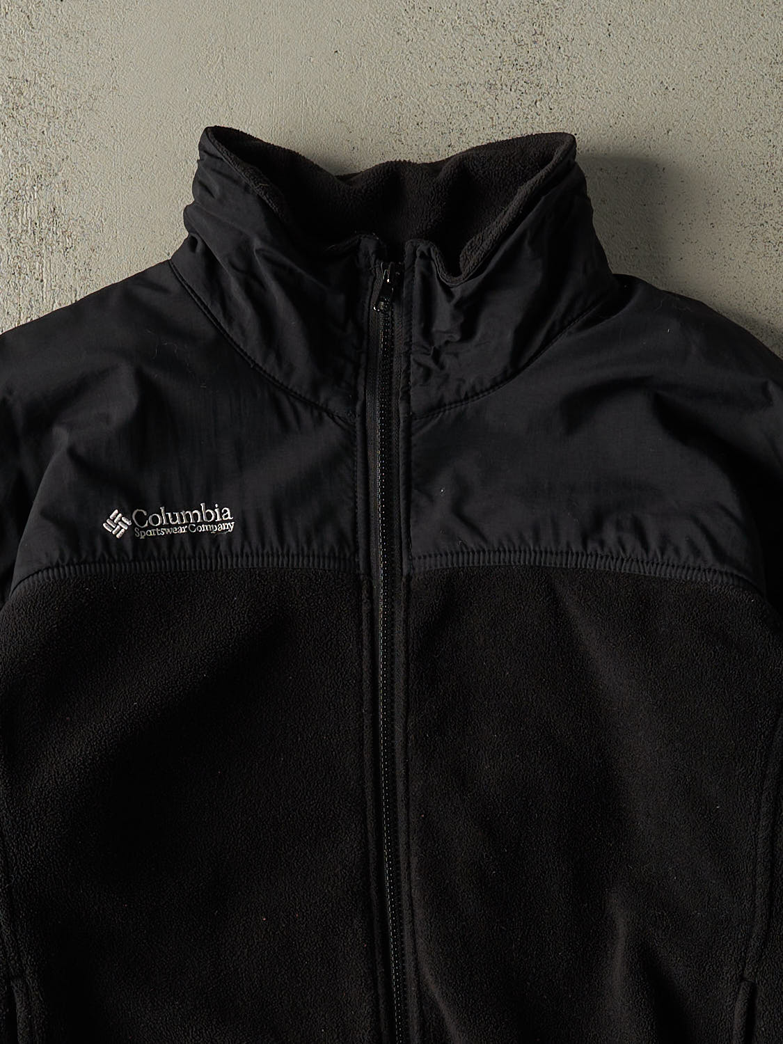 Vintage 90s Black Columbia Zip Up Fleece Jacket (L/XL)