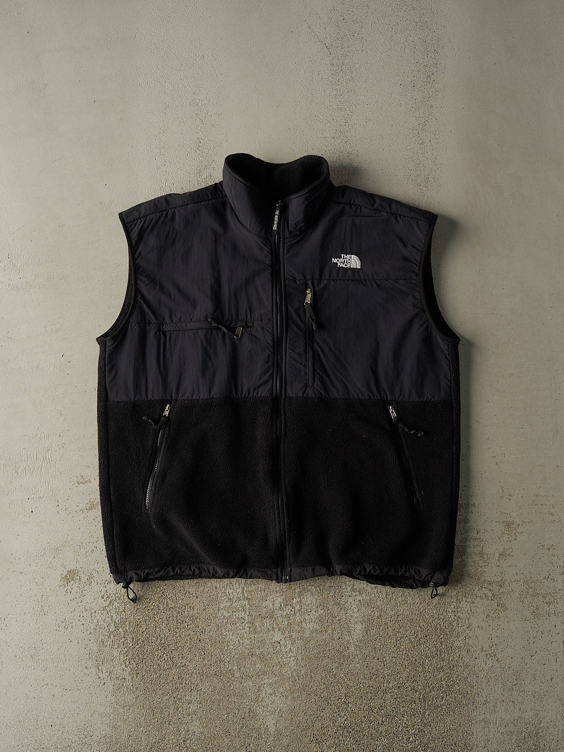 Vintage 90s Black The North Face Fleece Vest (XXL)