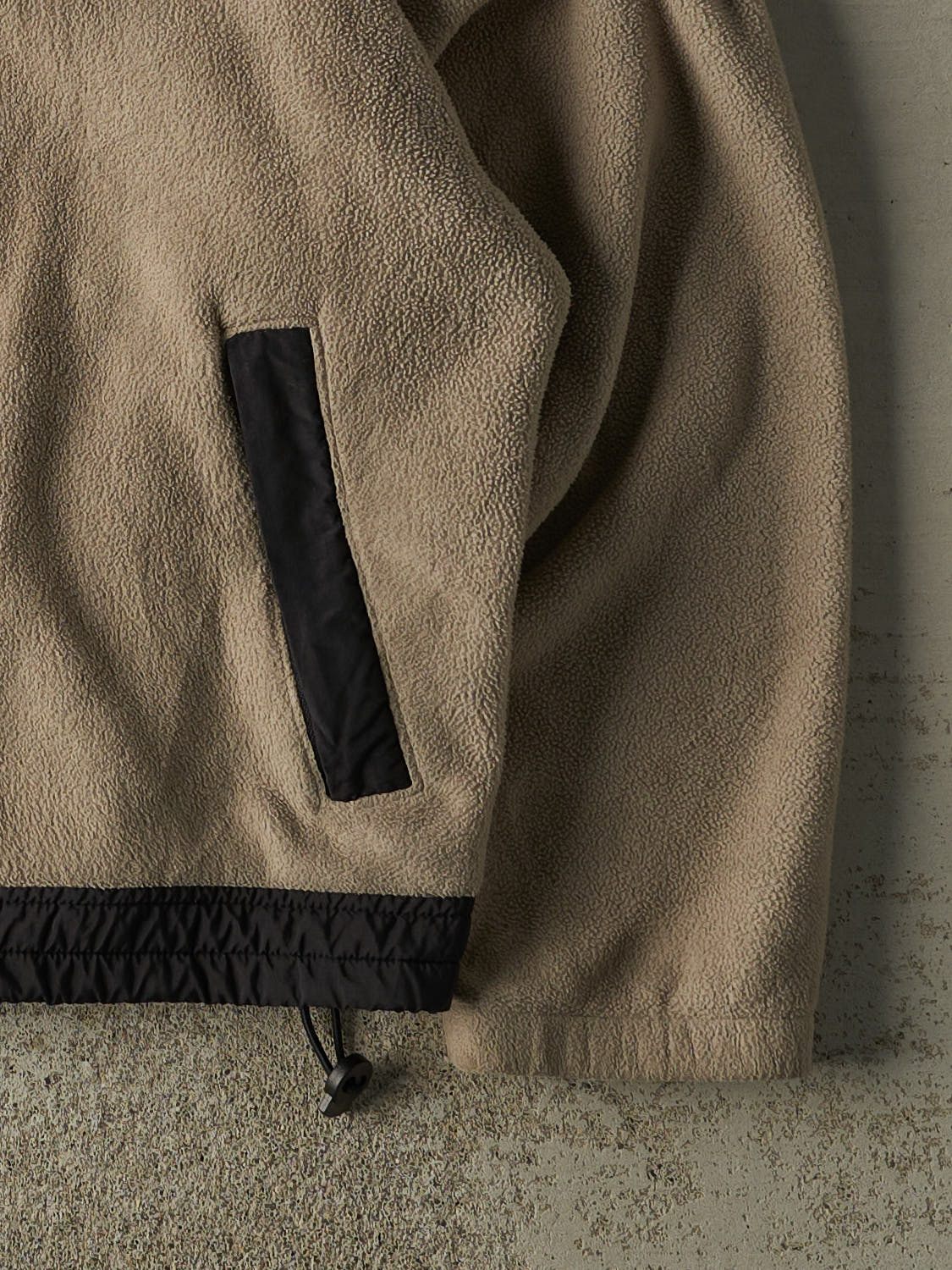 Vintage 90s Beige Eddie Bauer Zip Up Fleece Jacket (L/XL)