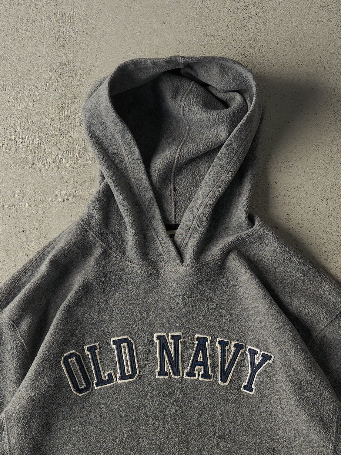 Vintage 90s Grey Old Navy Embroidered Fleece Hoodie (XL/XXL)