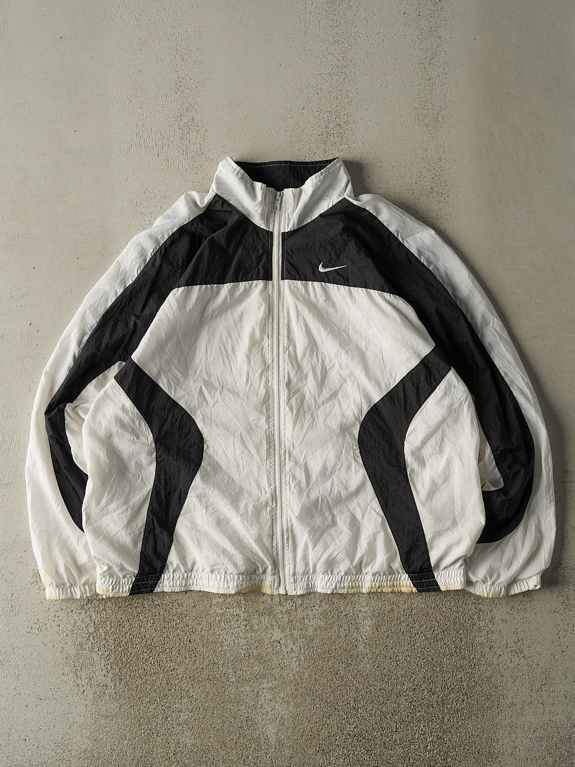 Vintage Y2K White & Black Nike Windbreaker (XL)