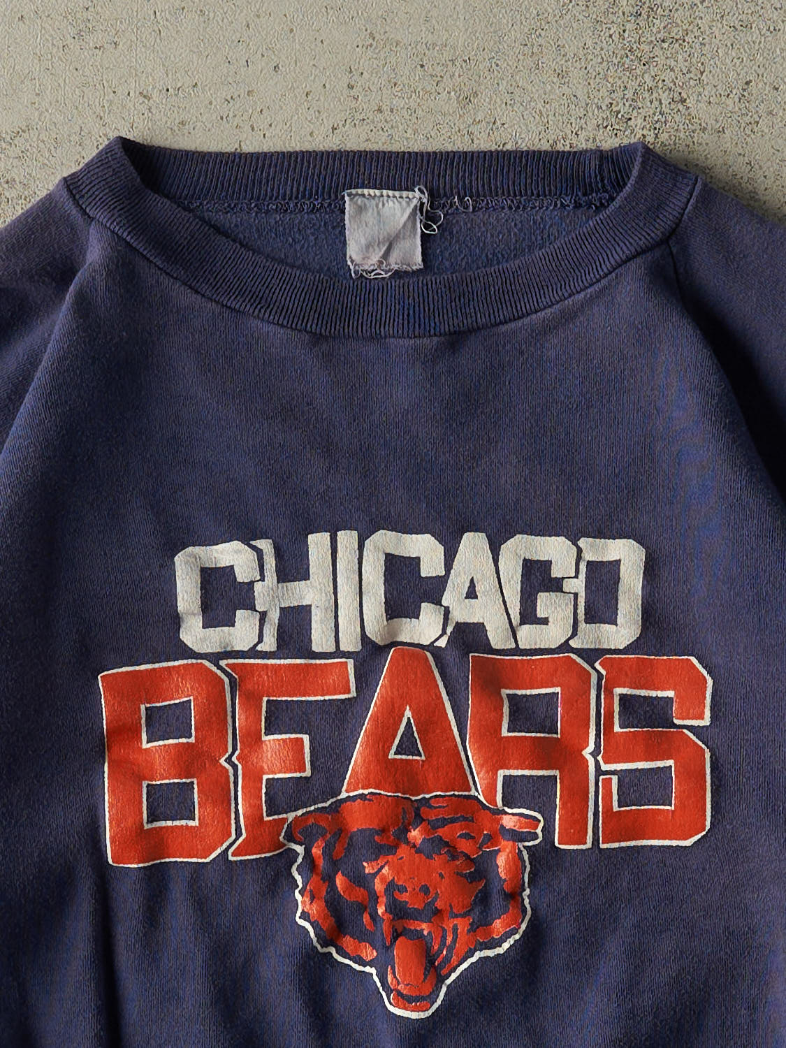 Vintage 80s Navy Blue Chicago Bears Crewneck (XS/S)