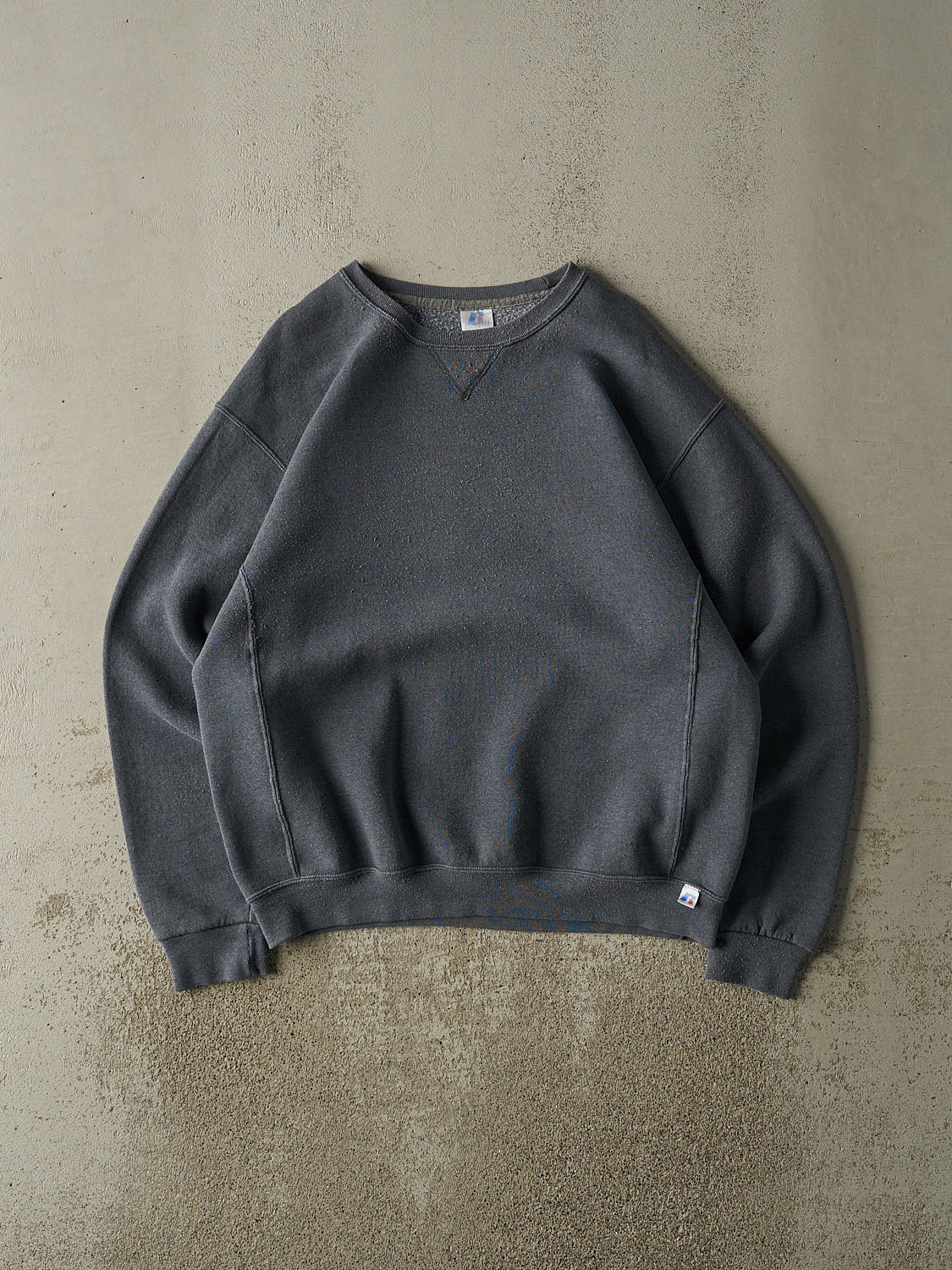 Vintage Y2K Slate Blue Russell Athletic Blank Crewneck (L/XL)