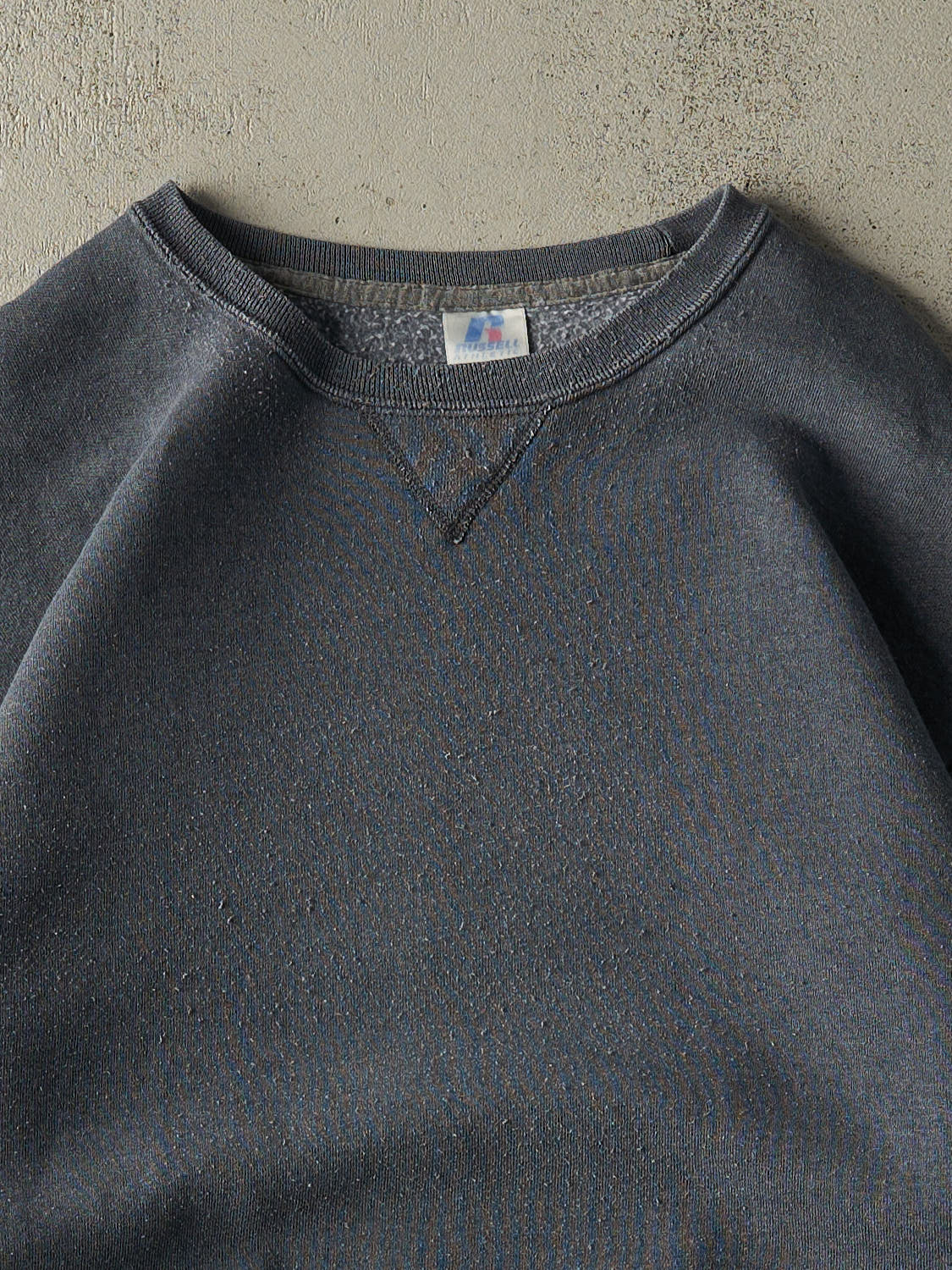 Vintage Y2K Slate Blue Russell Athletic Blank Crewneck (L/XL)