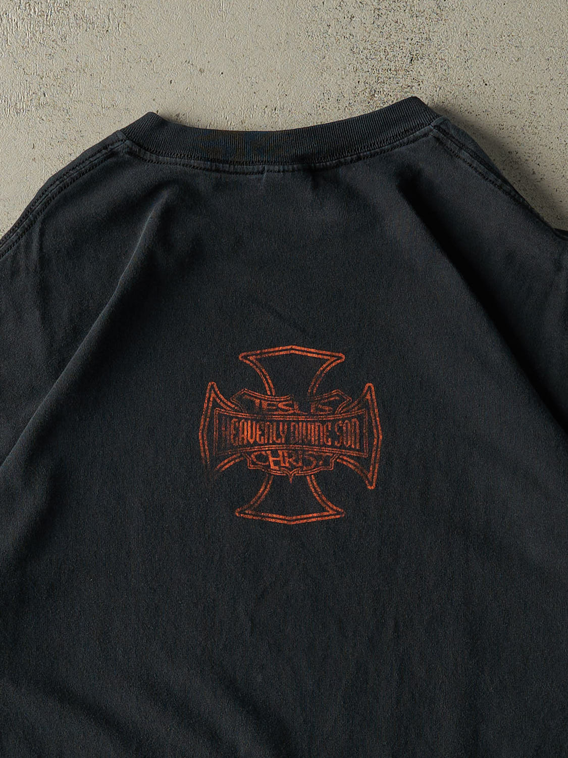Vintage Y2K Black "Heavenly Divine Son" Tee (XL)