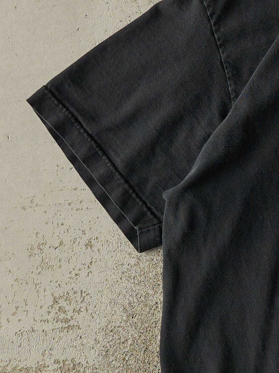 Vintage Y2K Faded Black "Heaven Doesn't Want Me" Slogan Tee (L)