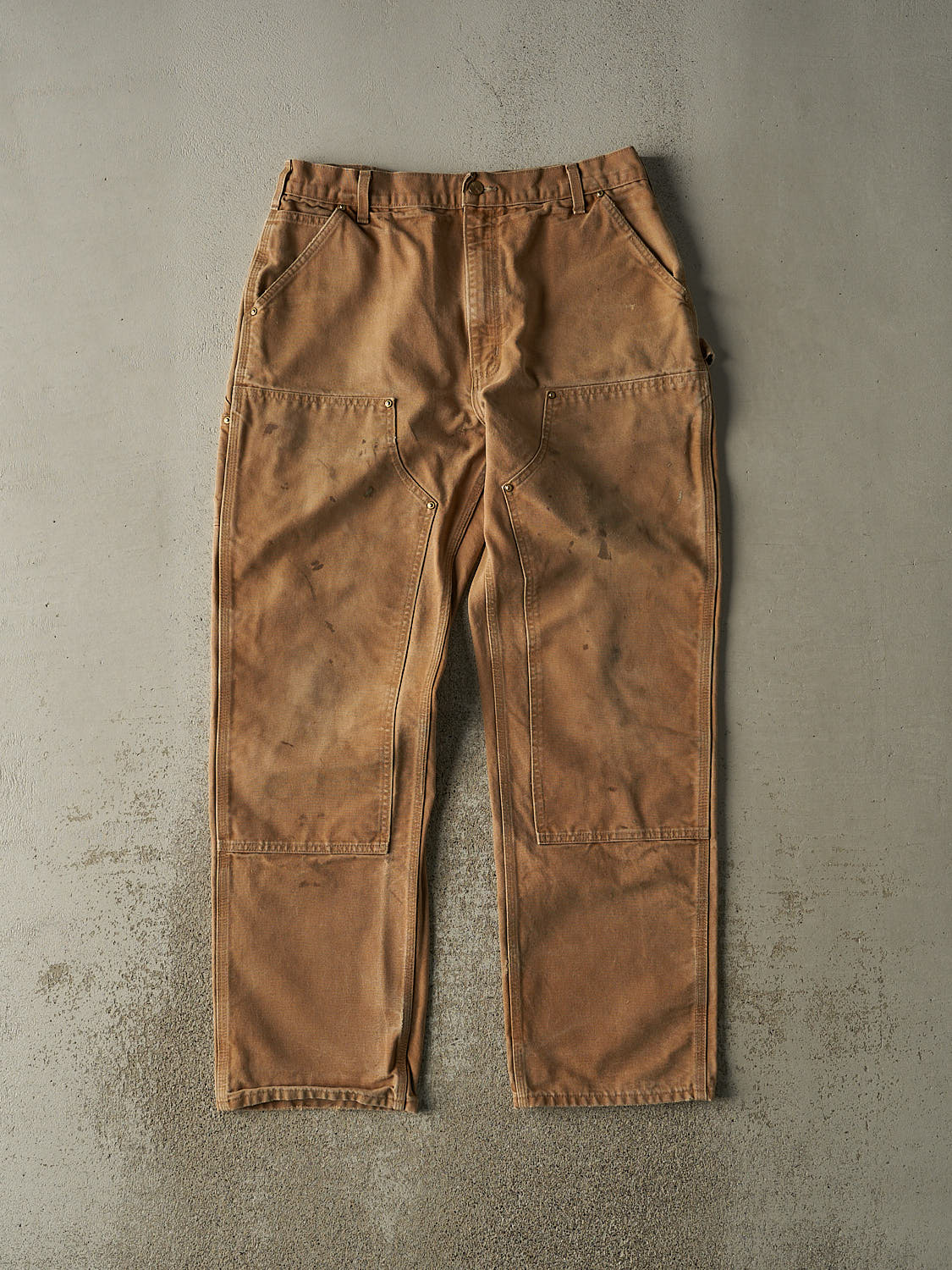 Vintage 90s Camel Carhartt Double Knee Carpenter Pants (33x32)