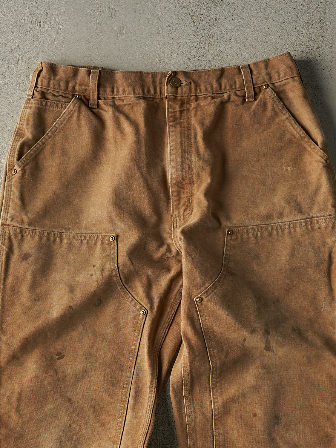 Vintage 90s Camel Carhartt Double Knee Carpenter Pants (33x32)