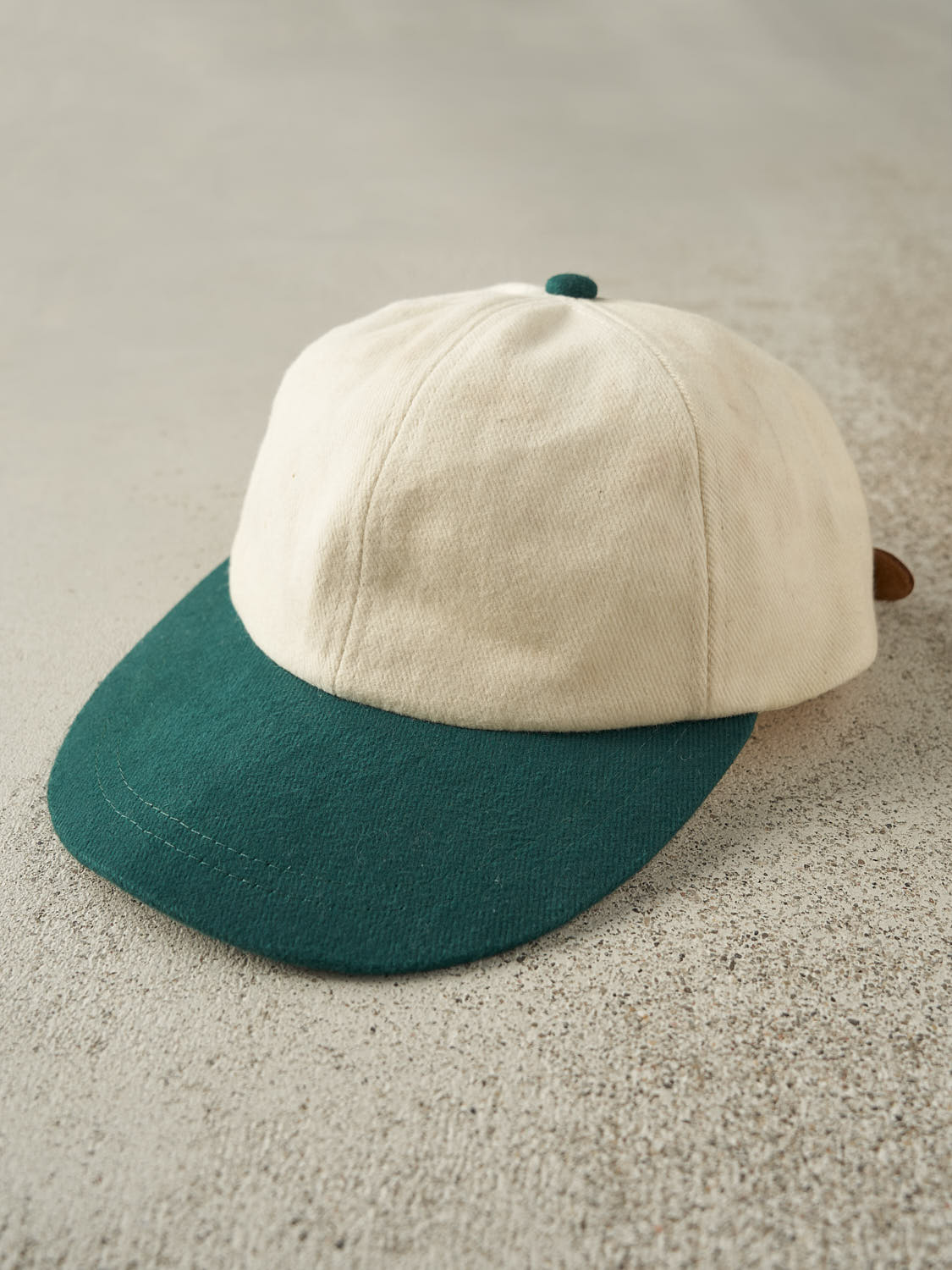 Vintage 80s Beige & Green Strapback (O/S)