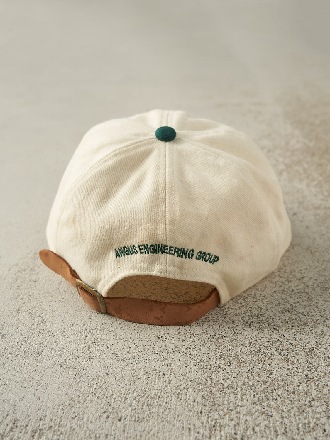 Vintage 80s Beige & Green Strapback (O/S)