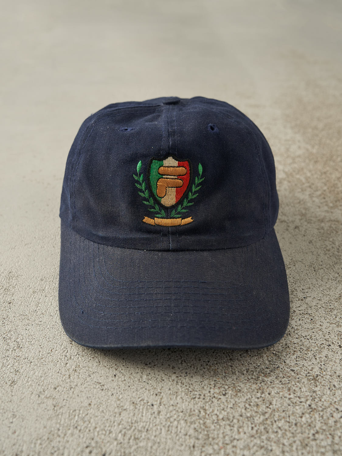 Vintage 90s Sun Faded Navy Fila Embroidered Strapback (O/S)