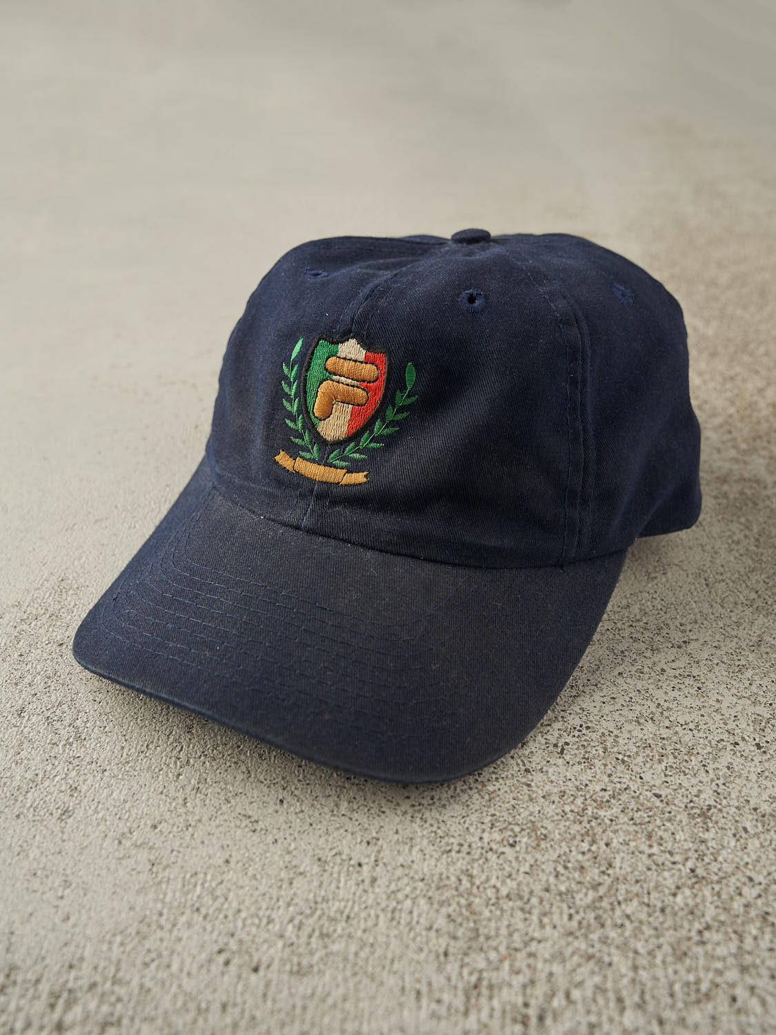 Vintage 90s Sun Faded Navy Fila Embroidered Strapback (O/S)