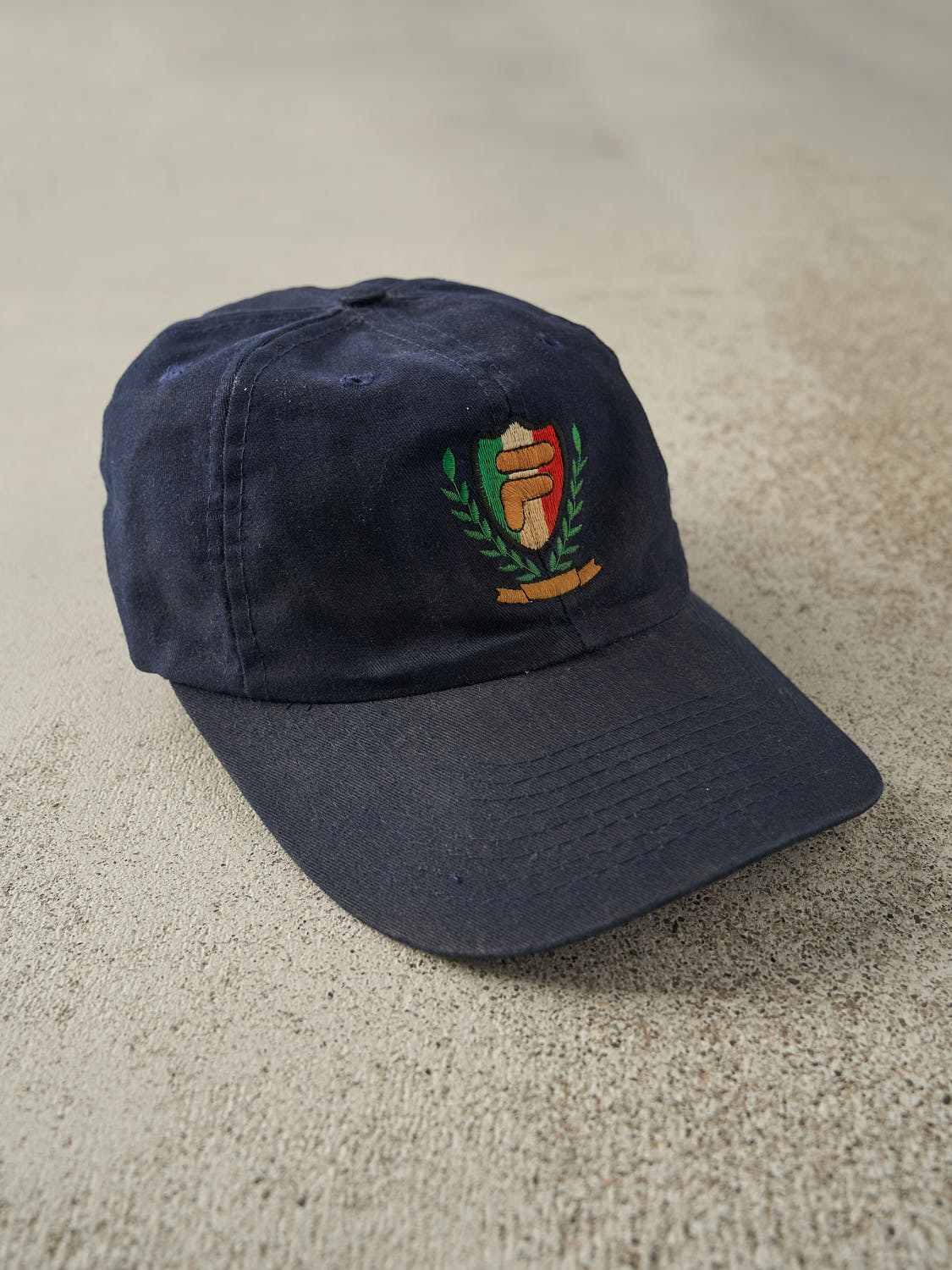 Vintage 90s Sun Faded Navy Fila Embroidered Strapback (O/S)