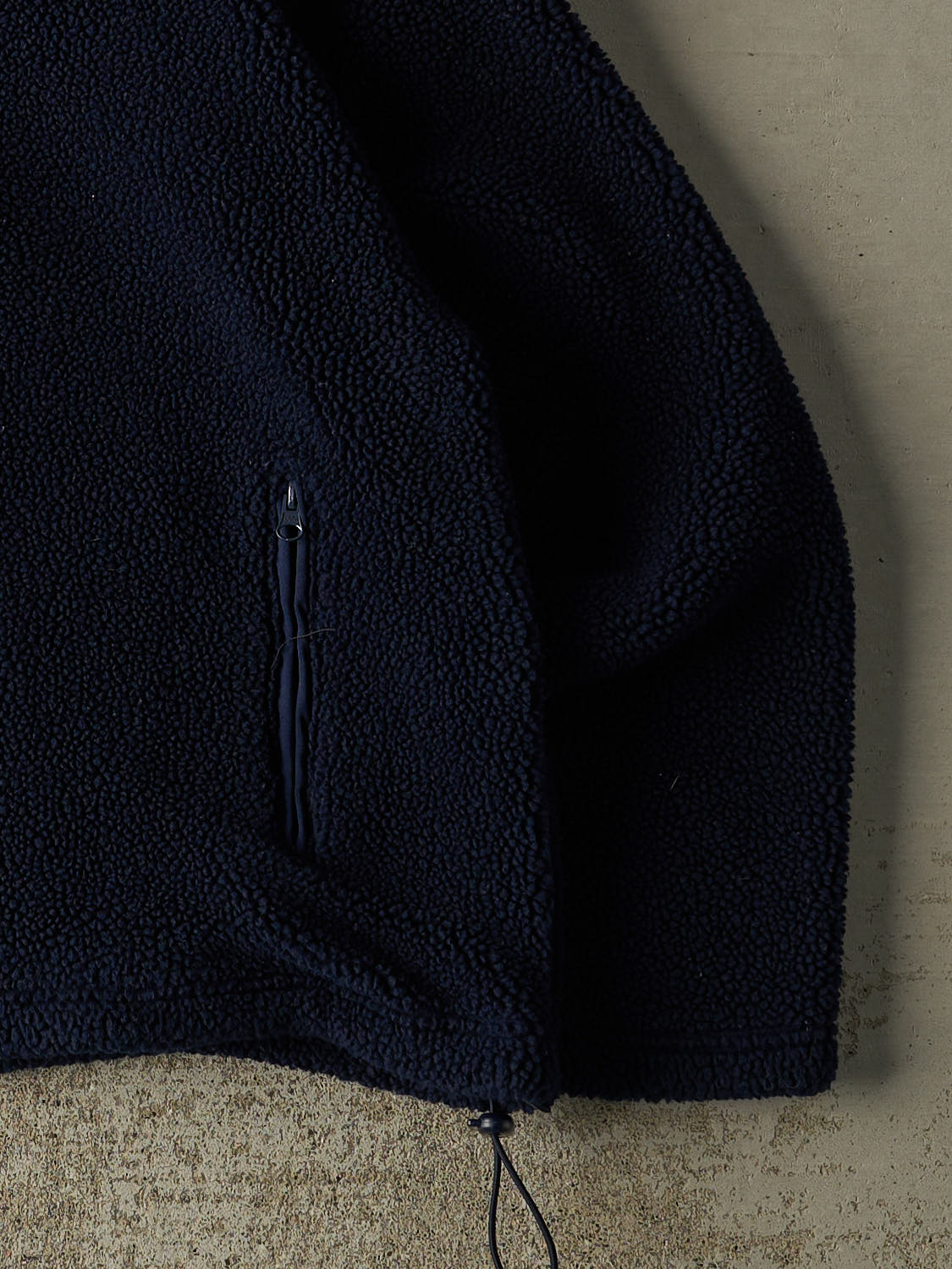 Vintage 90s Navy Blue Sherpa Quarter Zip (M/L)