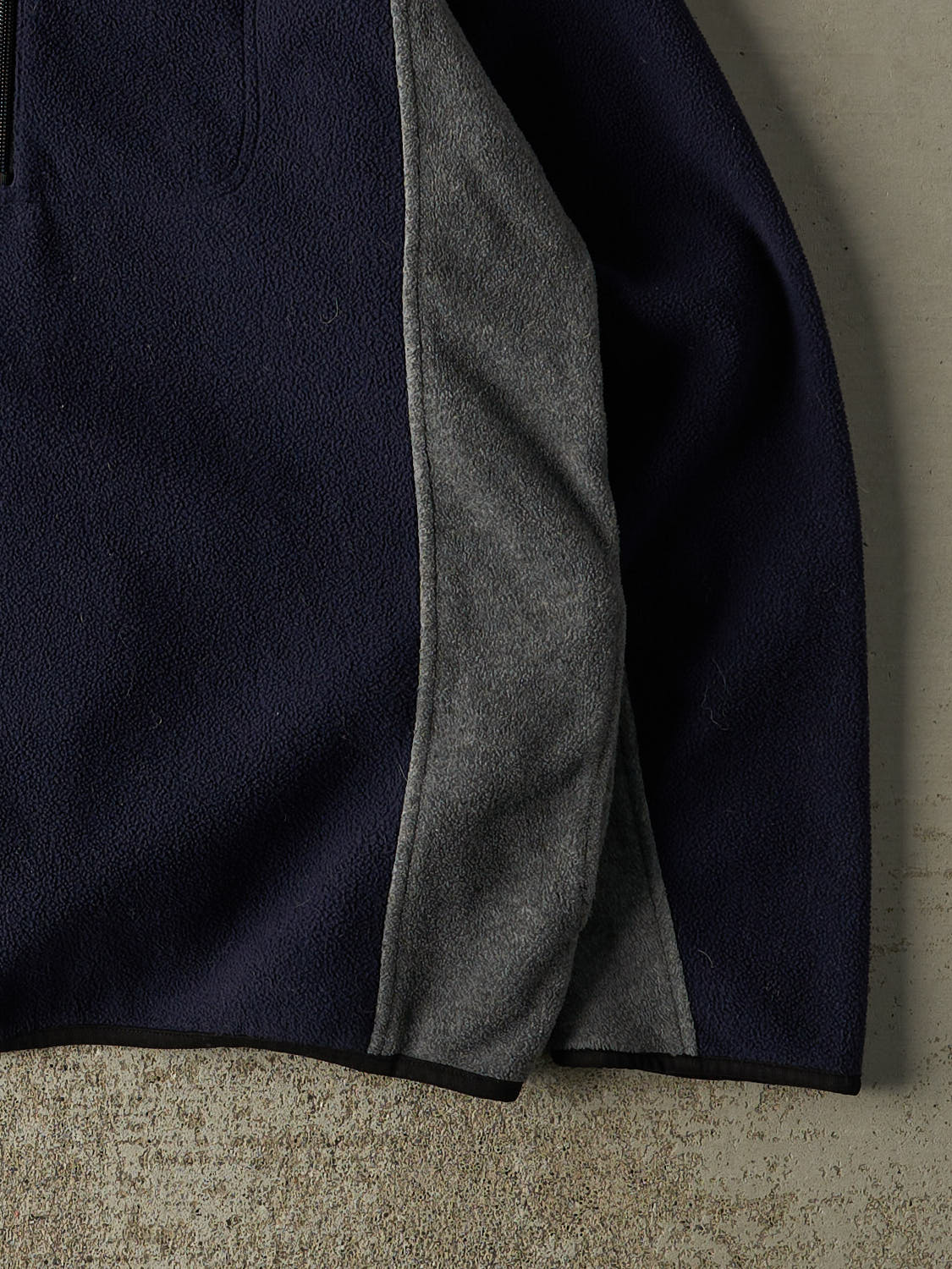 Vintage 90s Navy Blue Old Navy Quarter Zip Fleece (XXL)