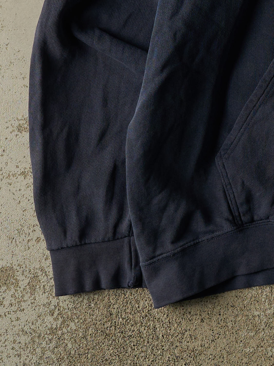Vintage Y2K Navy Blue Blank Hoodie (XXL)