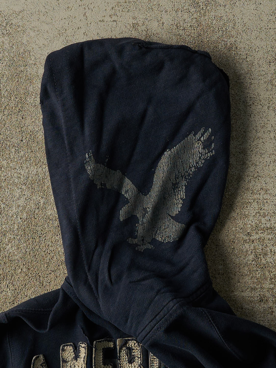 Vintage Y2K Navy Blue American Eagle Zip Up Hoodie (S/M)