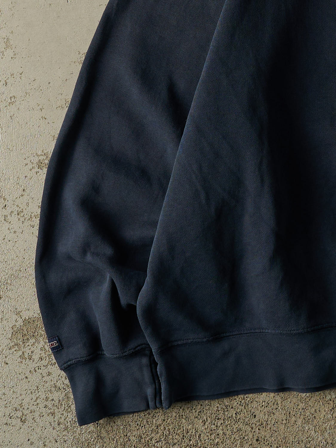 Vintage 90s Navy Blue Mercyhurst University Quarter Zip Sweater (XL/XXL)